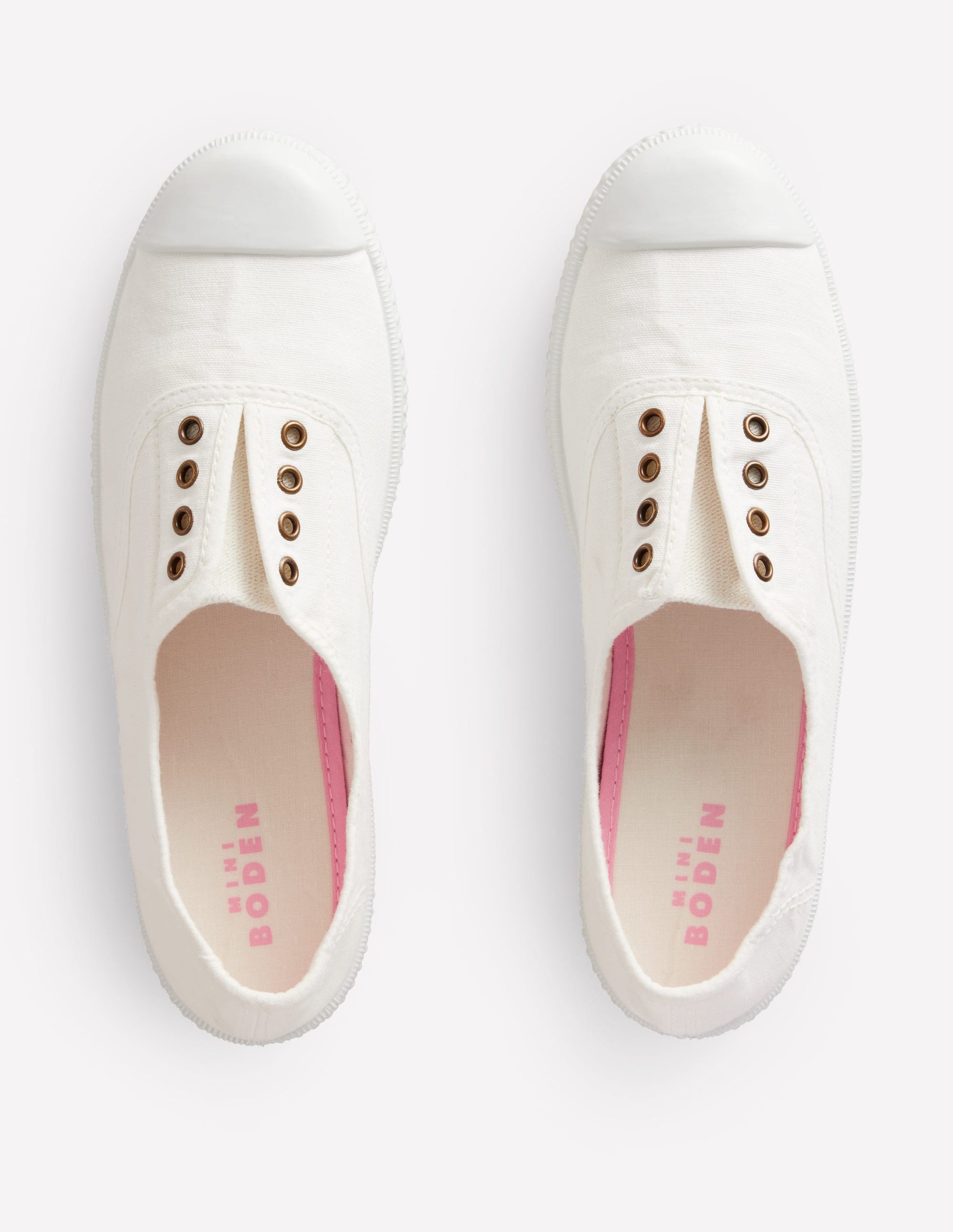 Canvas-Turnschuhe ohne Schnürung-Ivory and Navy Spot-5