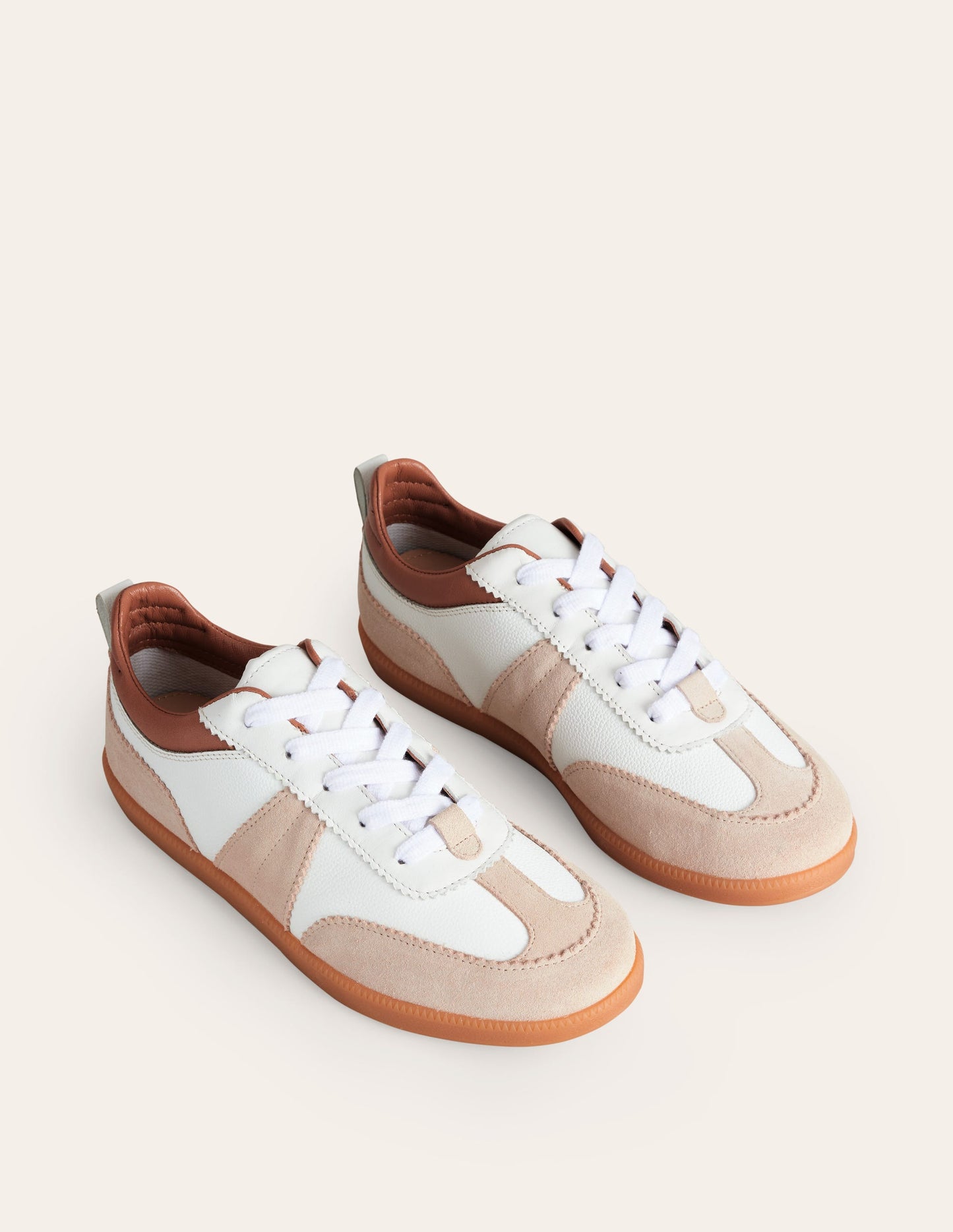 Erin Retro-Tennisschuhe-Weiß Mix