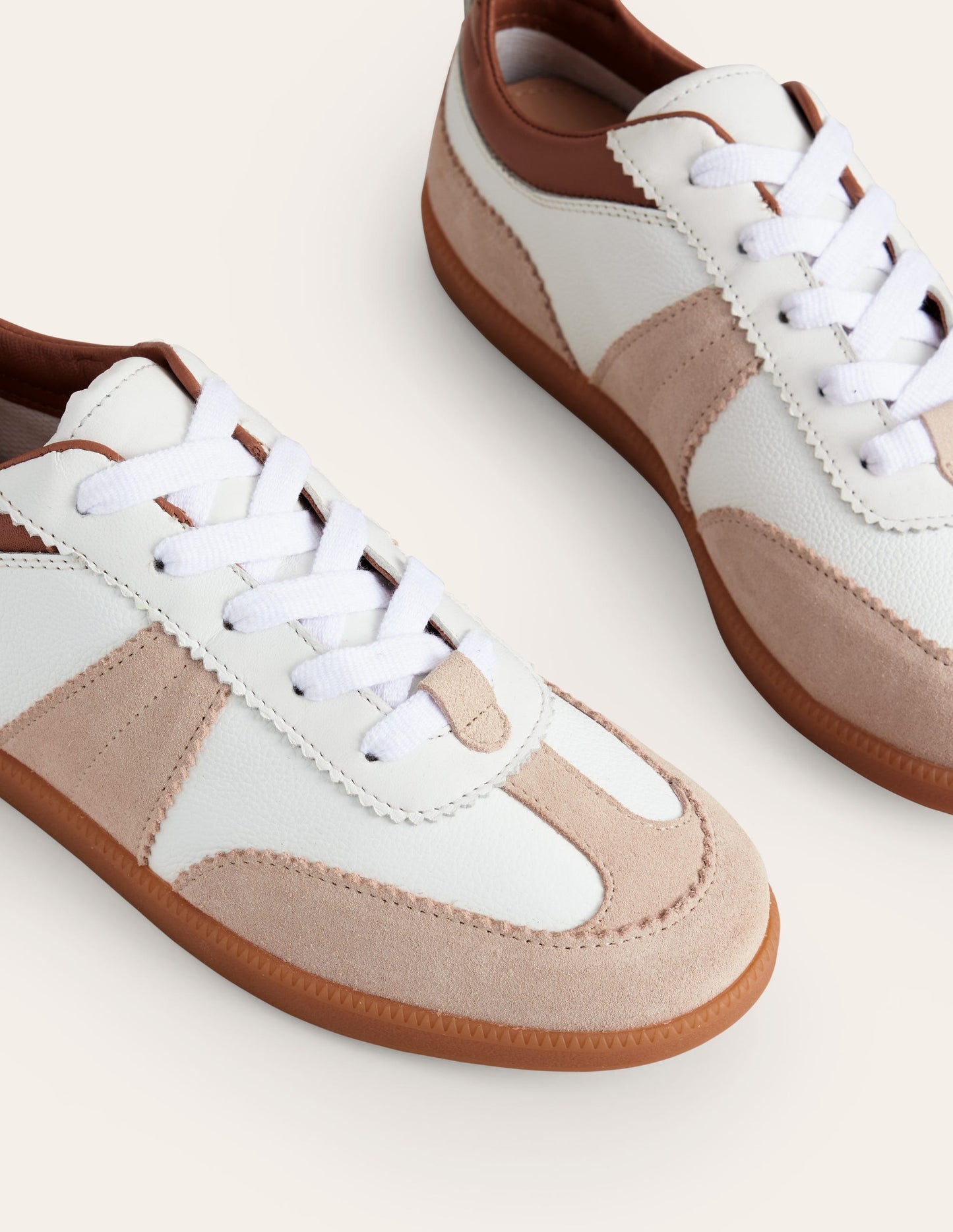 Erin Retro-Tennisschuhe-Weiß Mix
