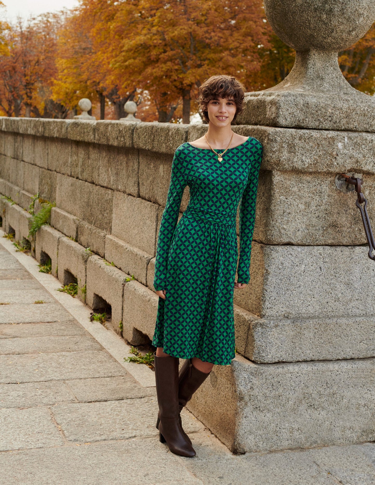 Erica Kniehohe Lederstiefel-Schokobraunes Leder