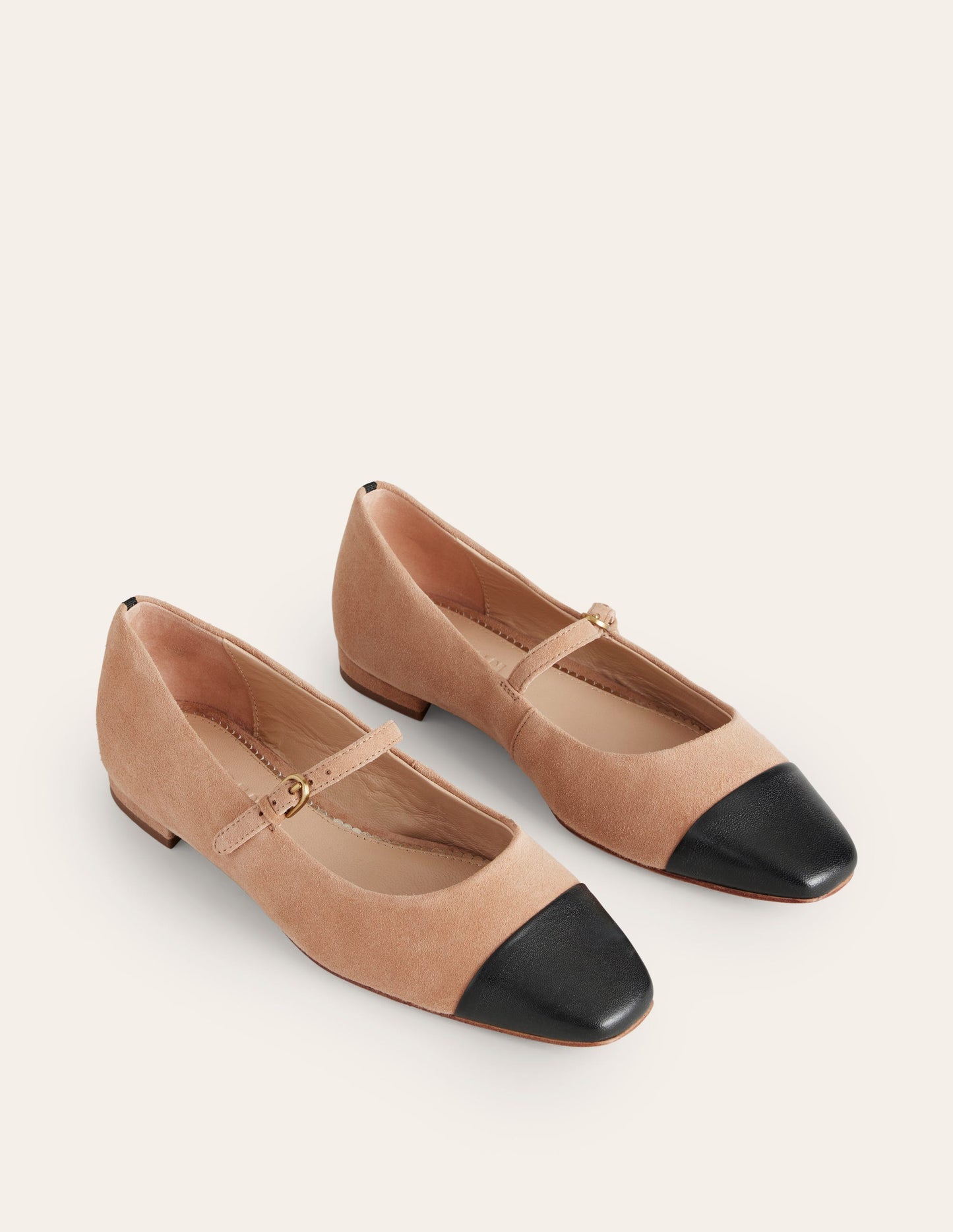 Penelope Mary Jane Flat-Latte Suede