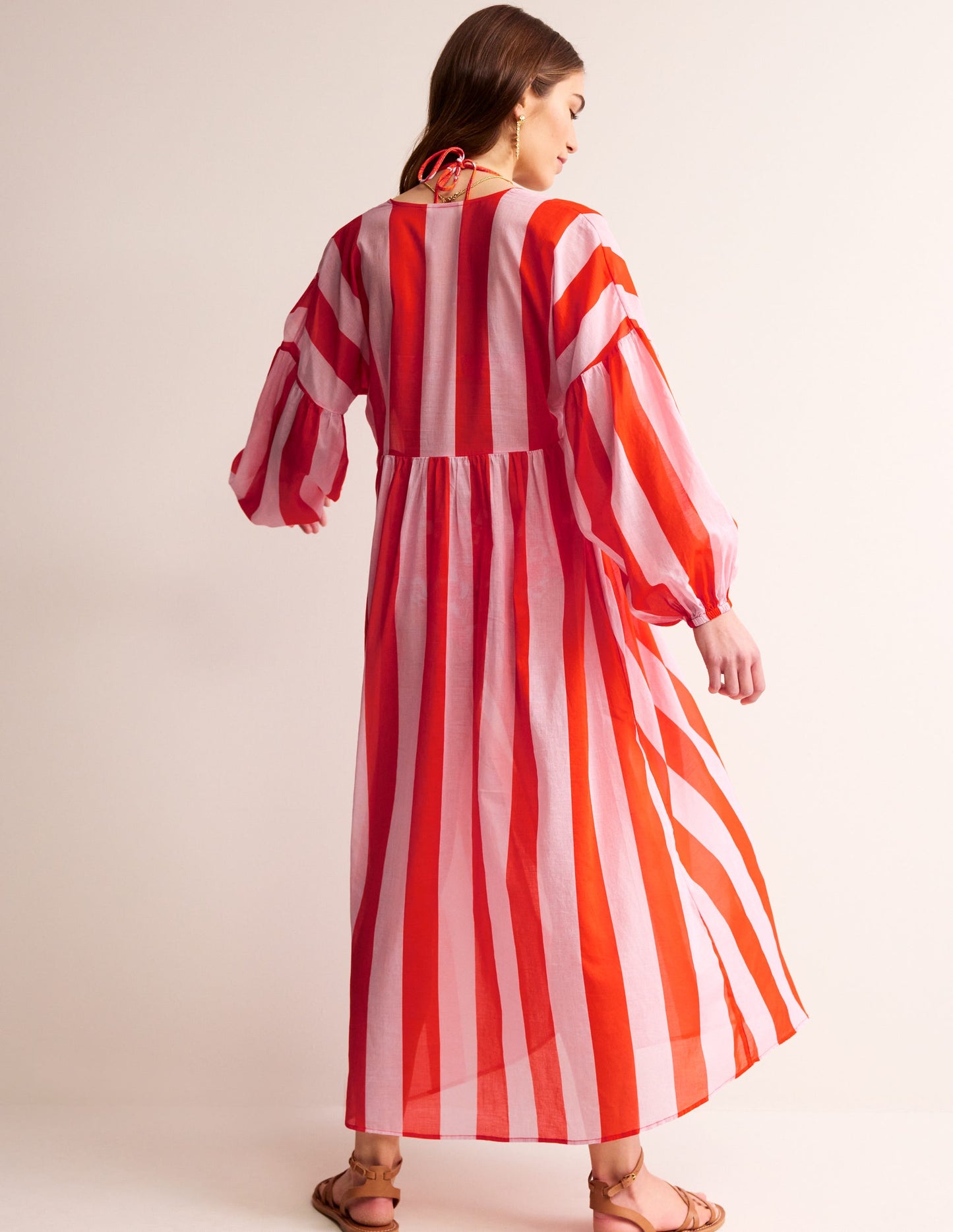 Sarah Maxi-Kaftankleid-Fiesta und Orchidee