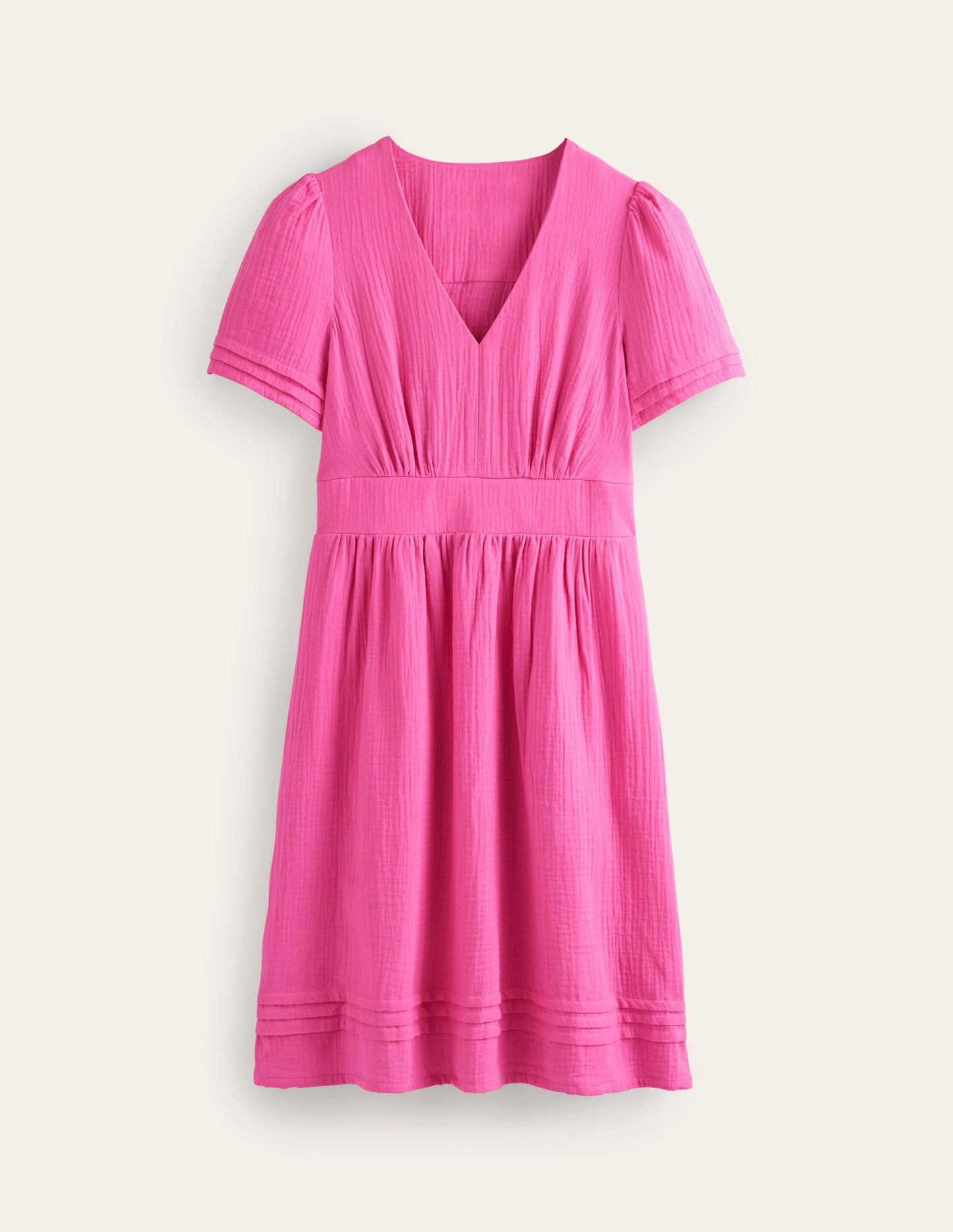 Robe courte Eve double-étoffe-Sangria rose