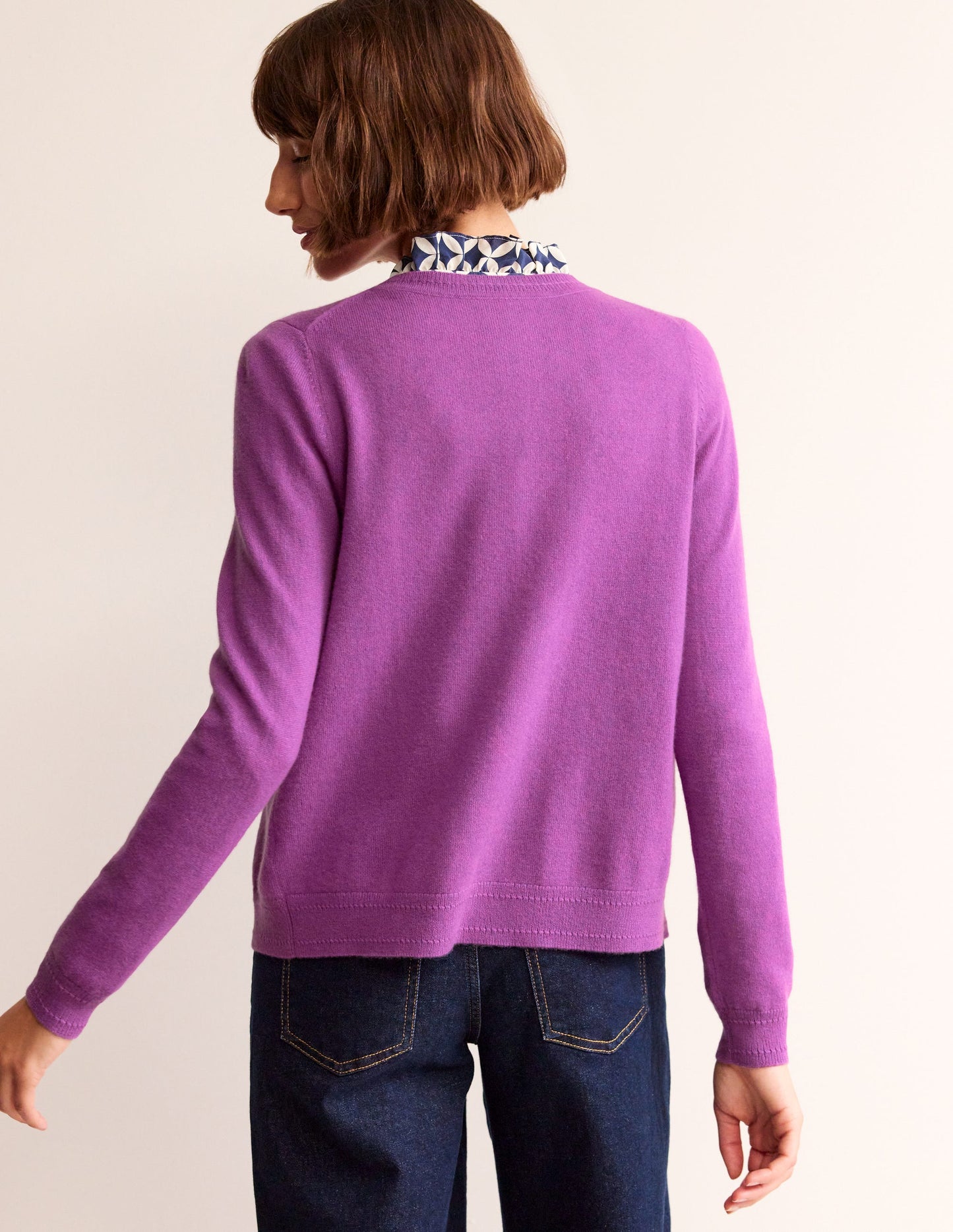 Cardigan Eva en cachemire-Maulbeere