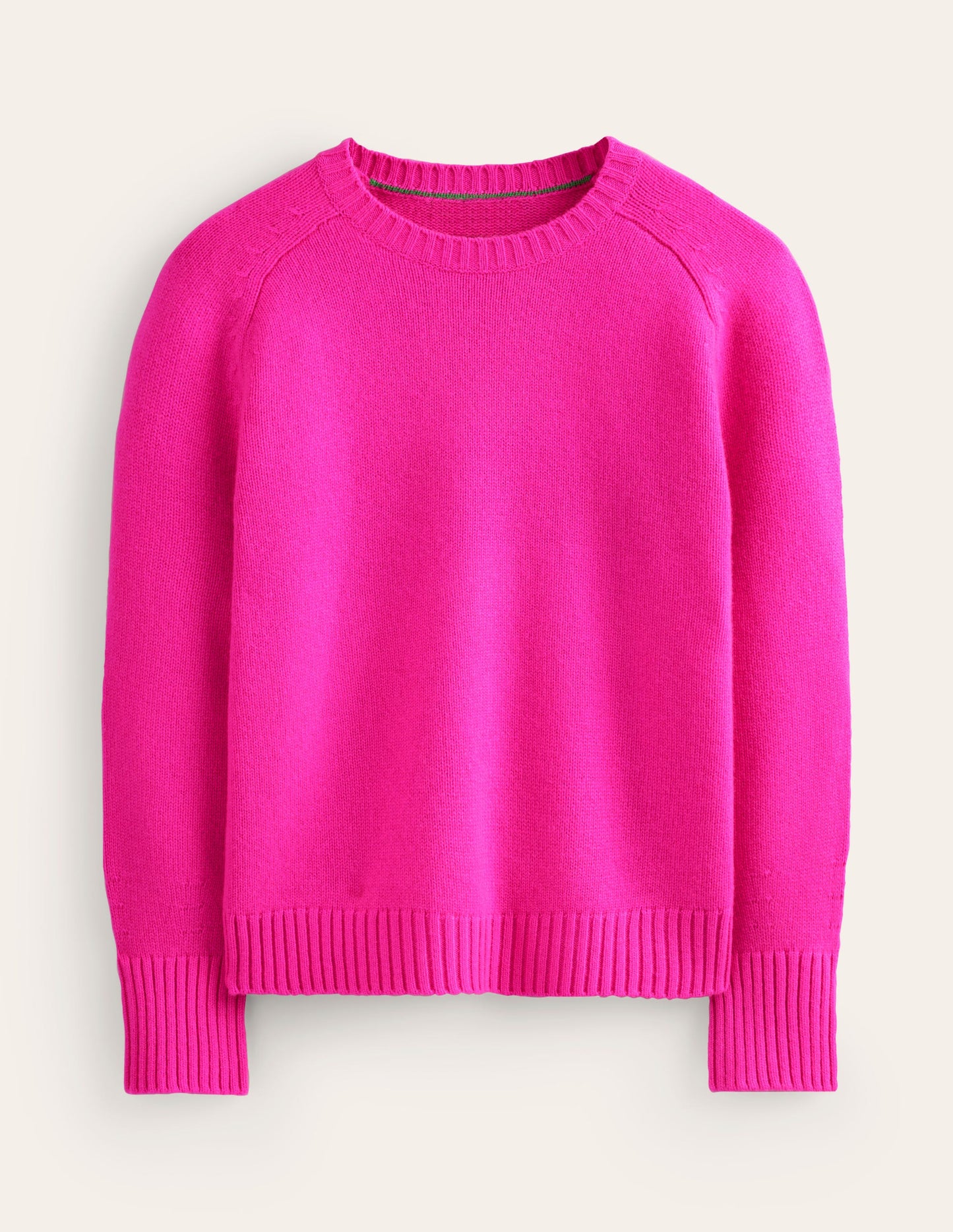 Pull en cachemire fendu aux poignets-Rose pop