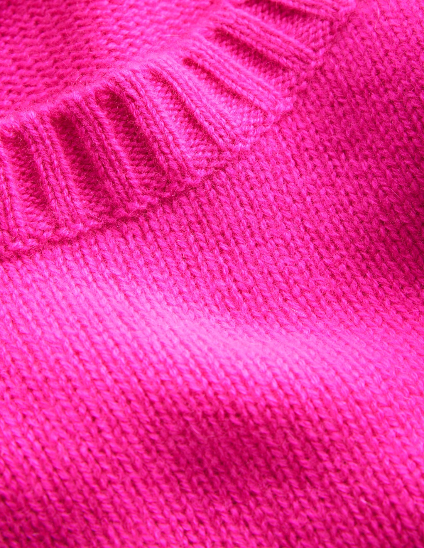 Pull en cachemire fendu aux poignets-Rose pop