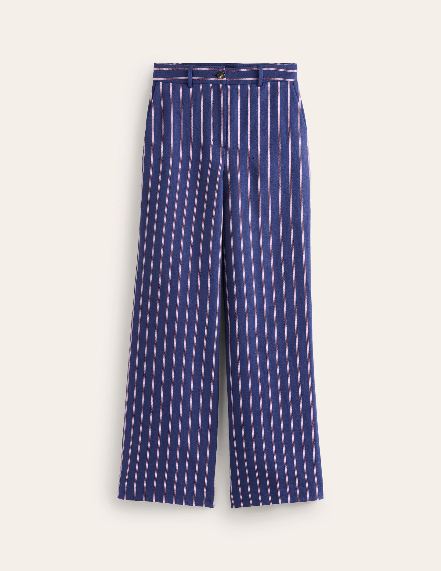 Westbourne gestreifte Hose-Marineblau, Rot und Weiß gestreift