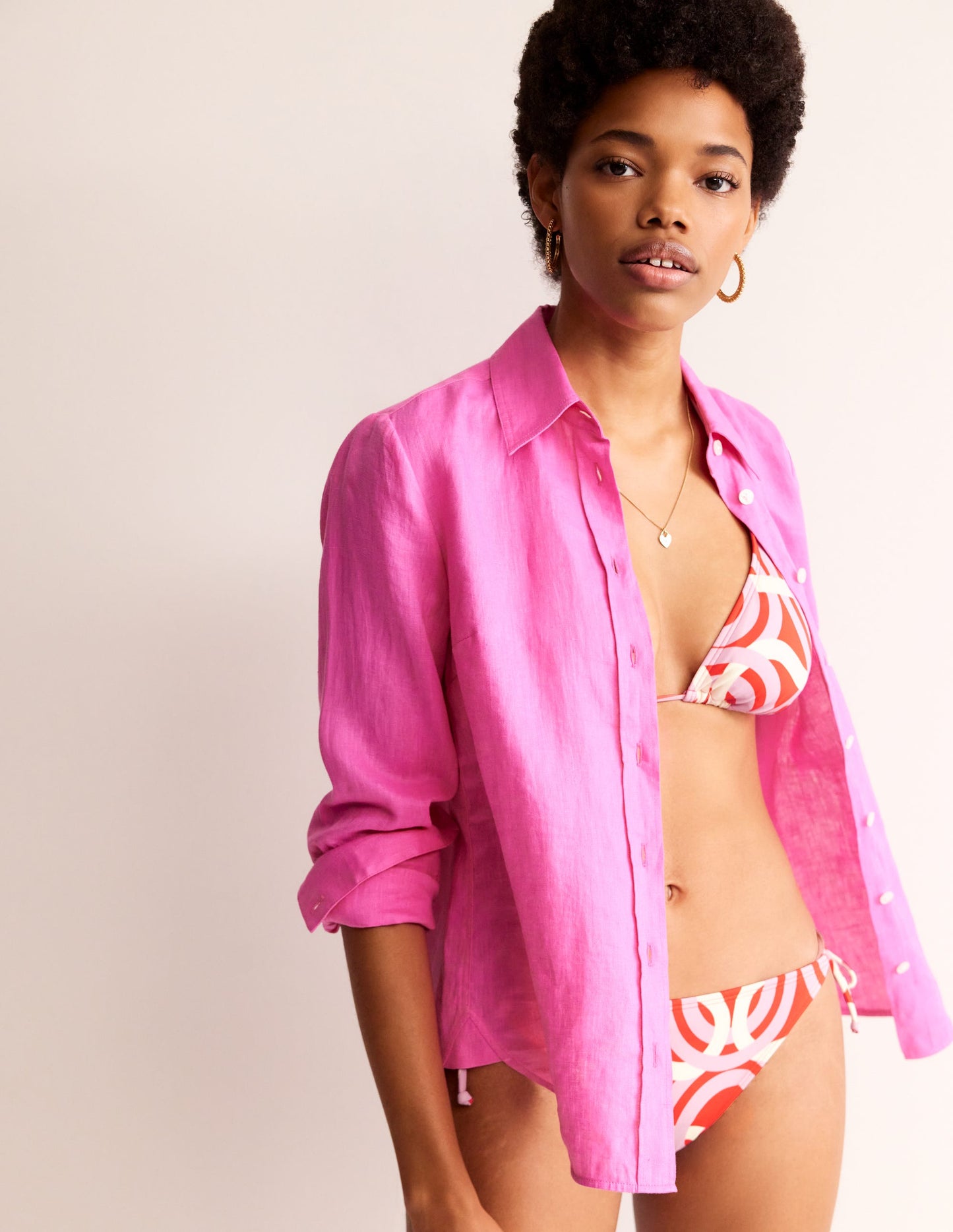Haut de bikini Symi avec liens-Fiesta, motif Geo Whirl