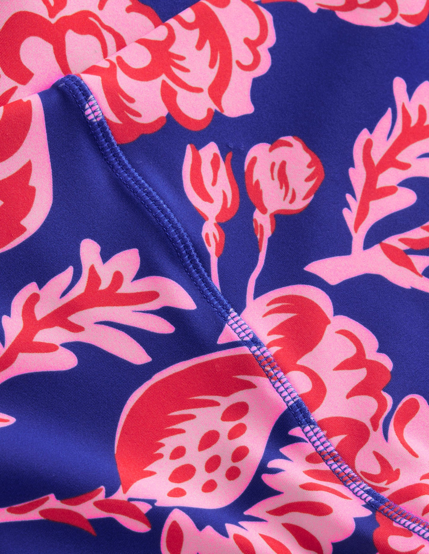 Cycliste de bain-Bleu connecté, motif Rose Blush