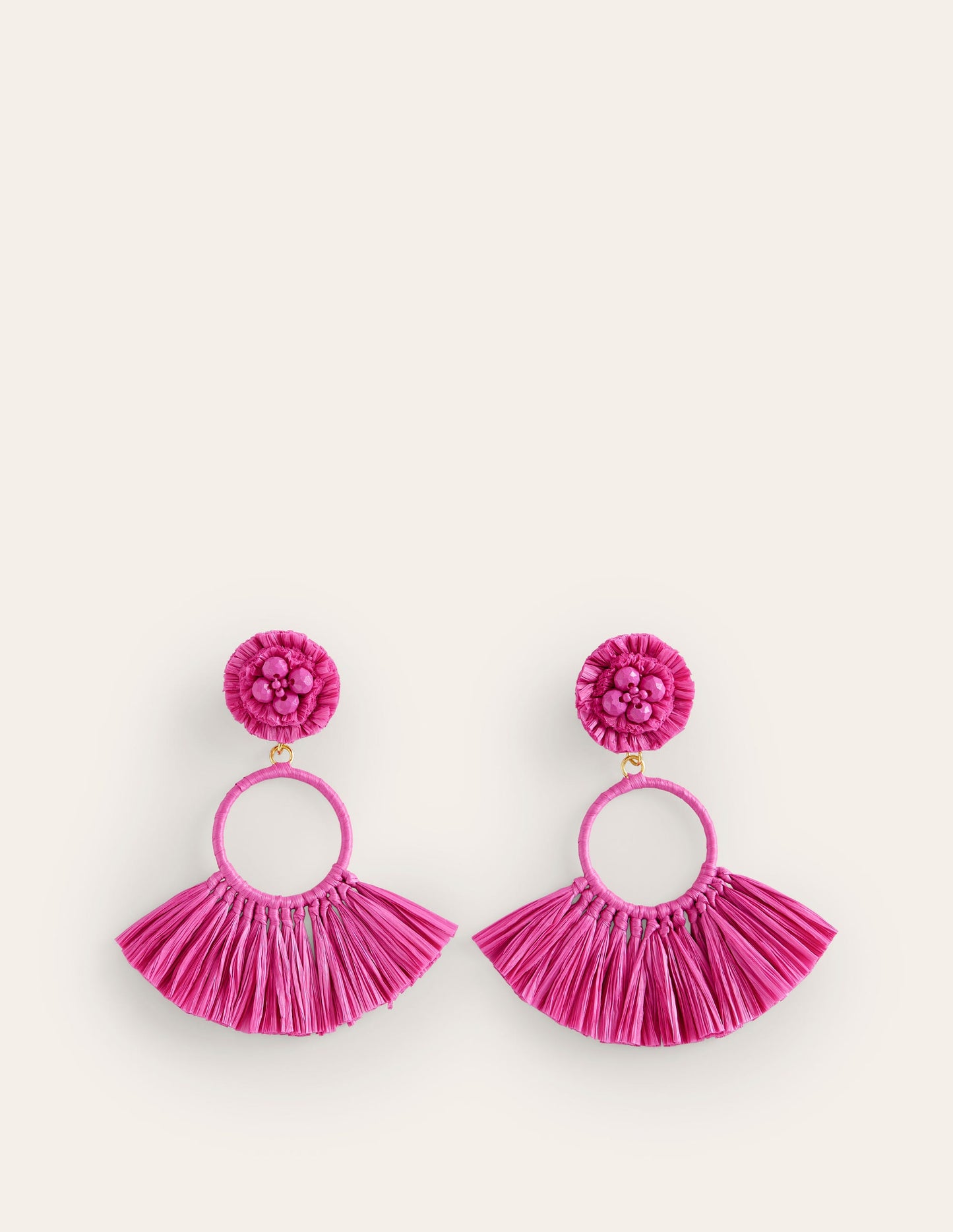 Tassel Ring Earrings-Plum Blossom