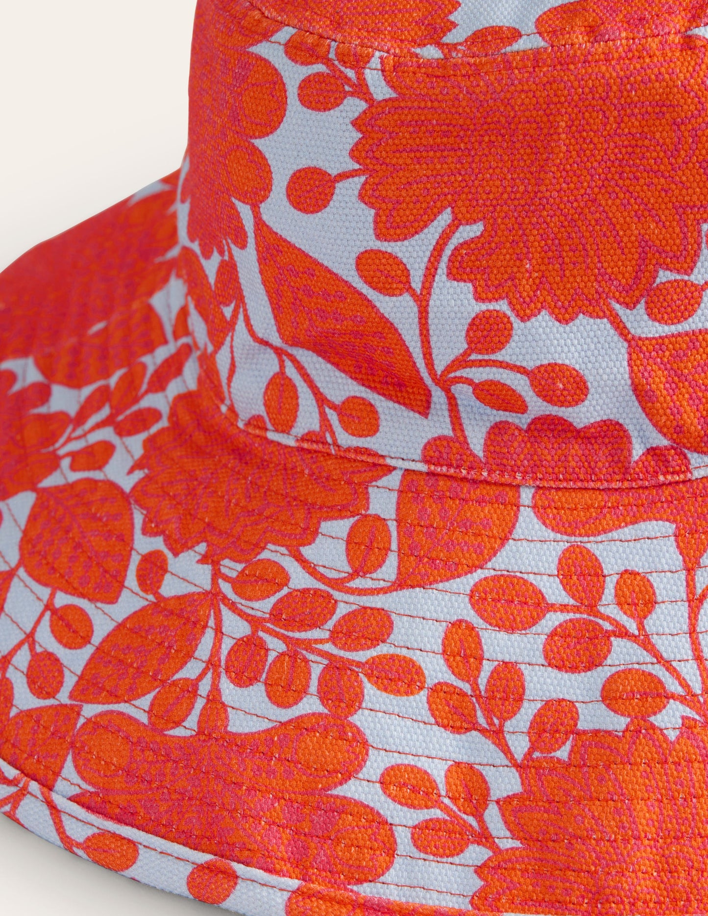 Bob imprimé en toile-Orange pétard, motif Gardenia Swirl
