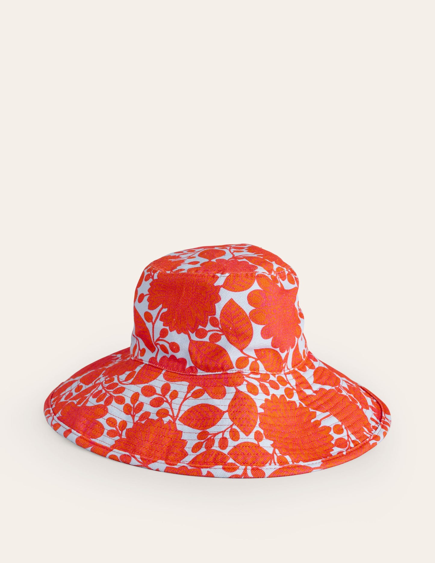 Bob imprimé en toile-Orange pétard, motif Gardenia Swirl