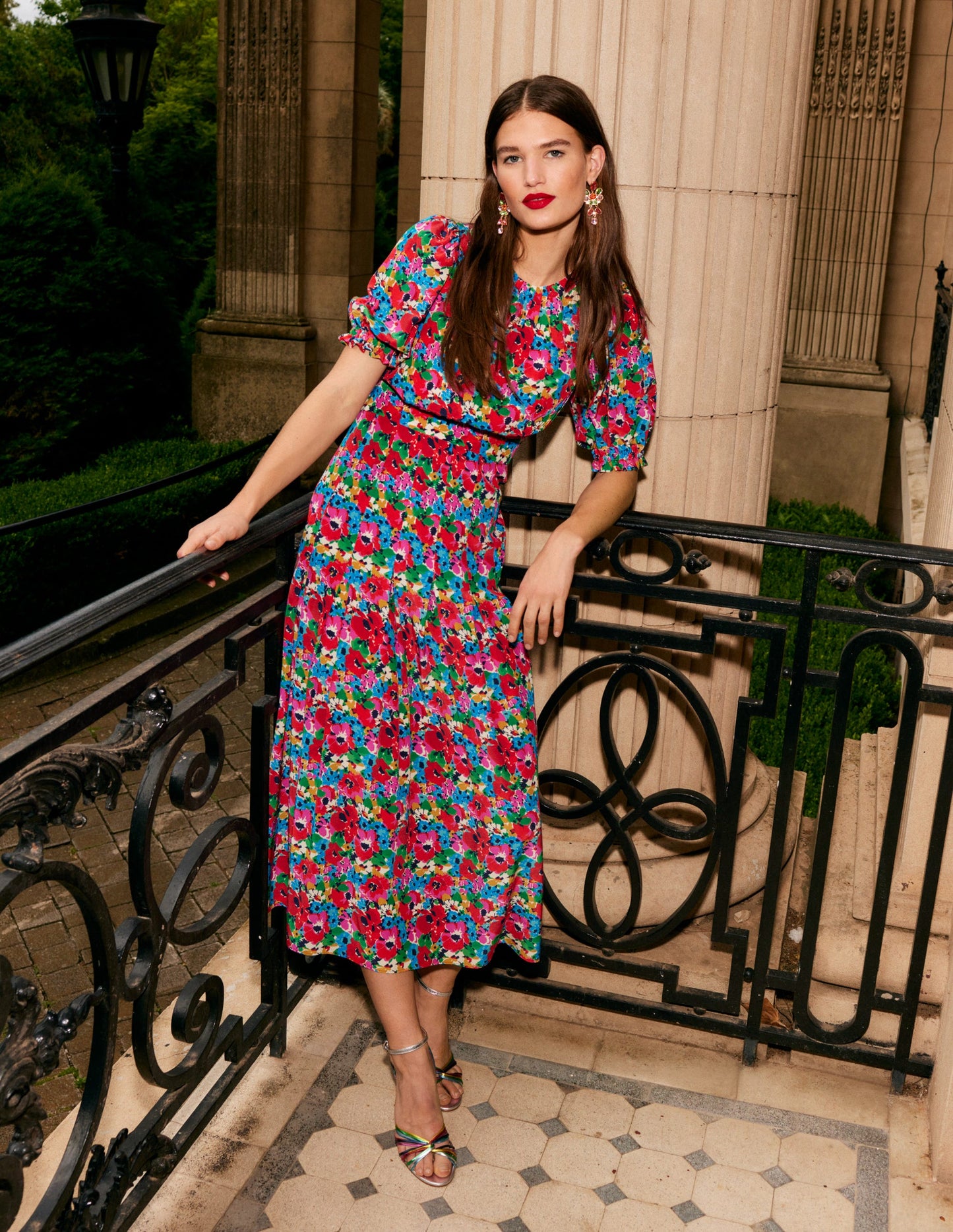 Robe midi Liv plissée-Beacon Monkey Palm