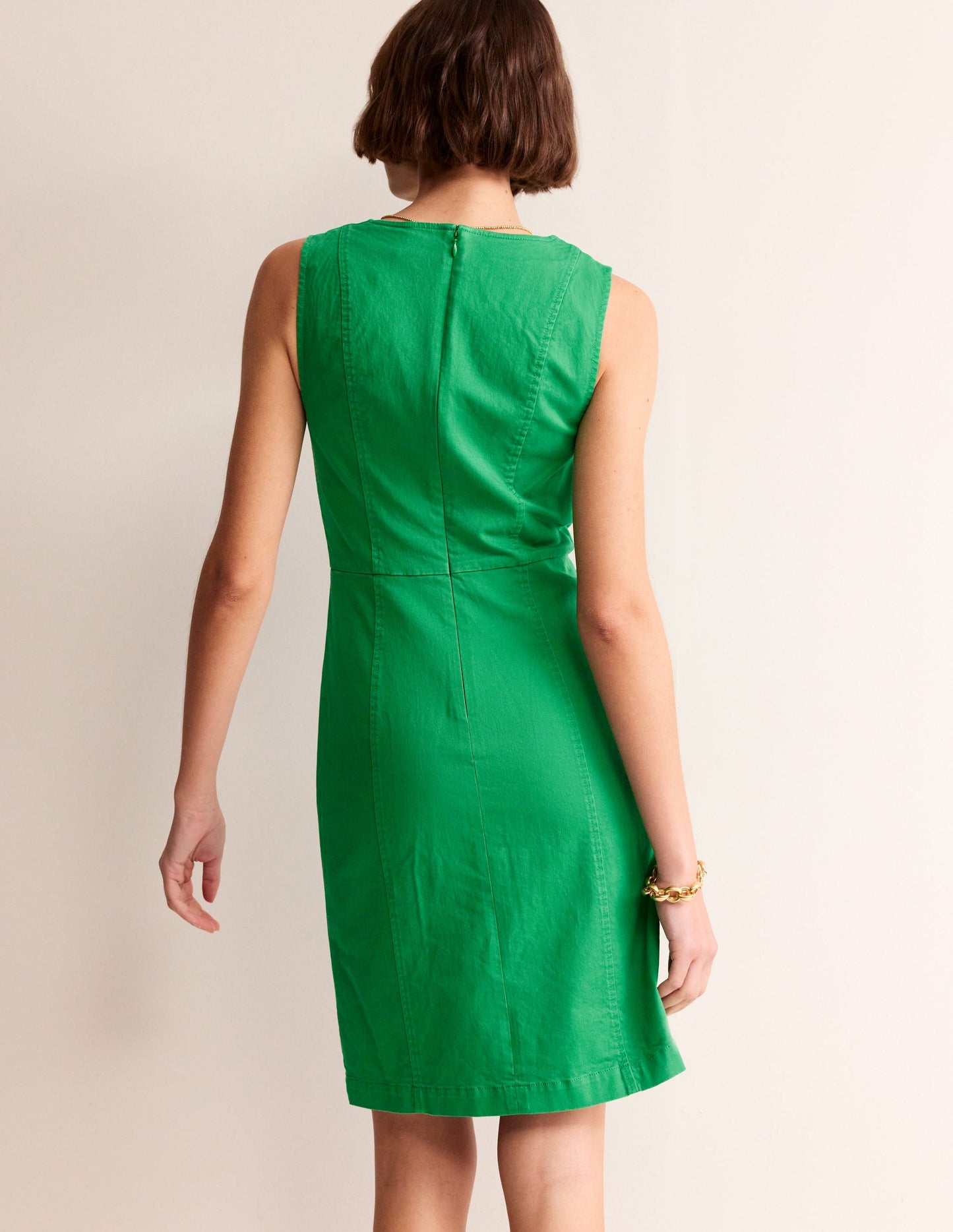 Helena Kurzes Chino-Kleid-Grünes Tamburin