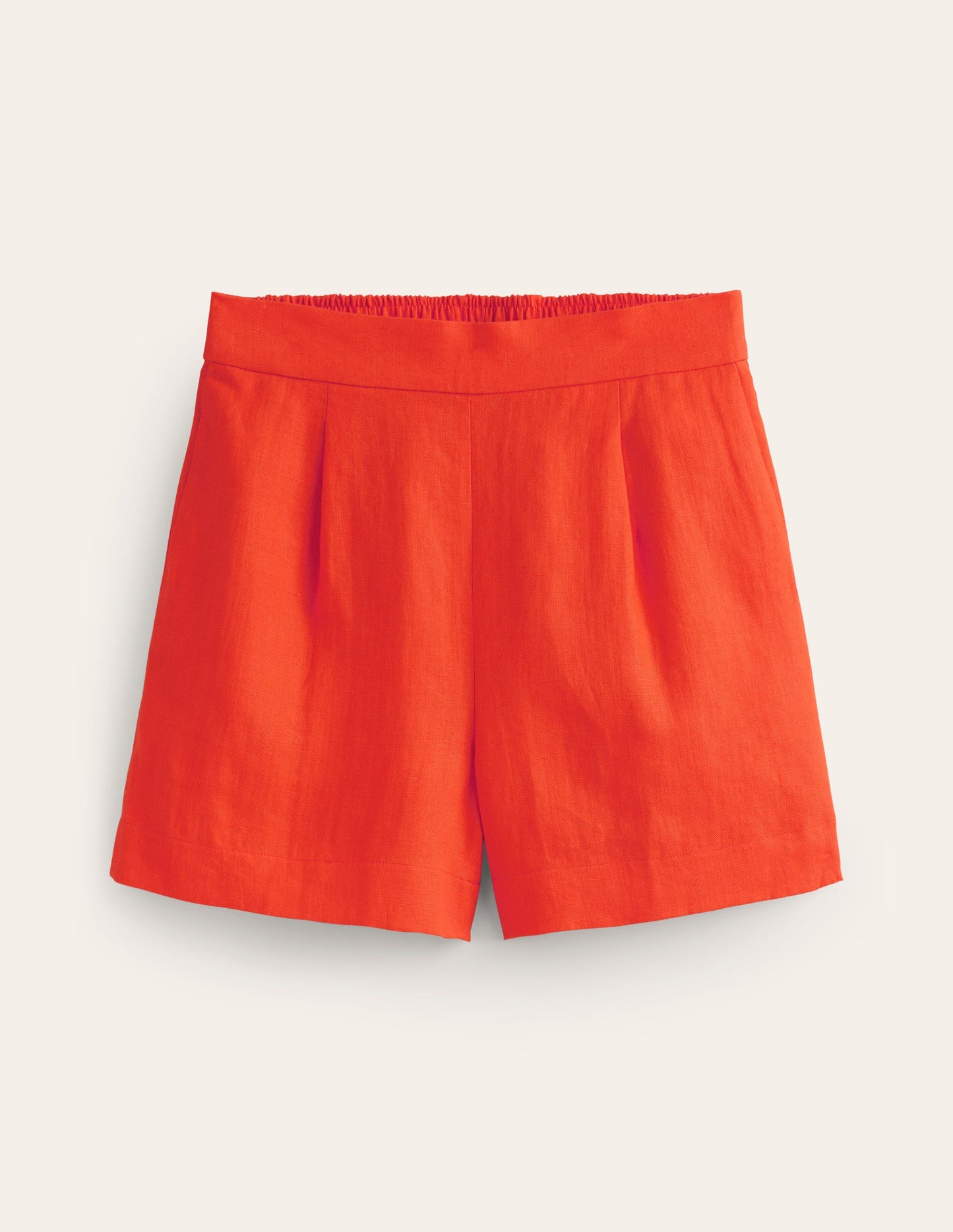 Short Hampstead en lin-Orange mandarine
