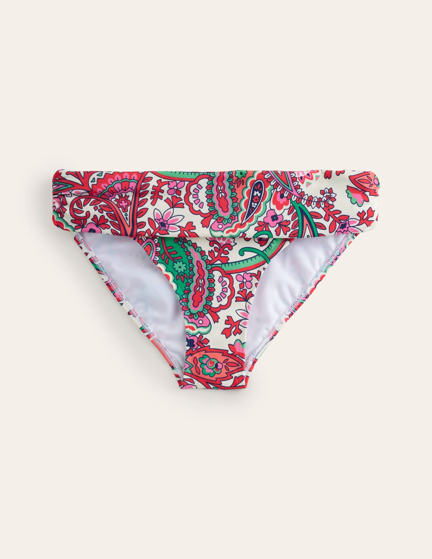 Klassische Bikinihose mit umgeschlagenem Bund-Bunt, Fantastisch