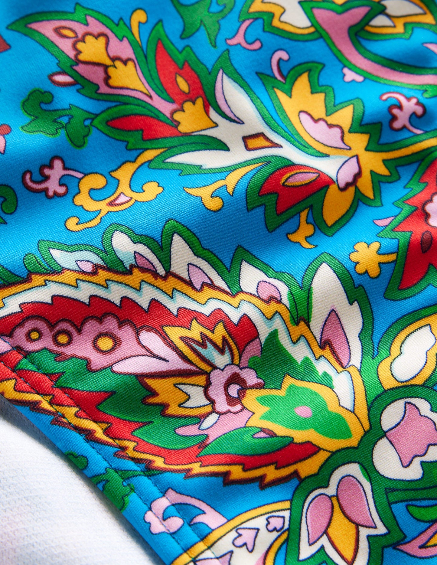 Symi Bikinihose zum Binden-Lebhaftes Blau, Paisley Azurblau