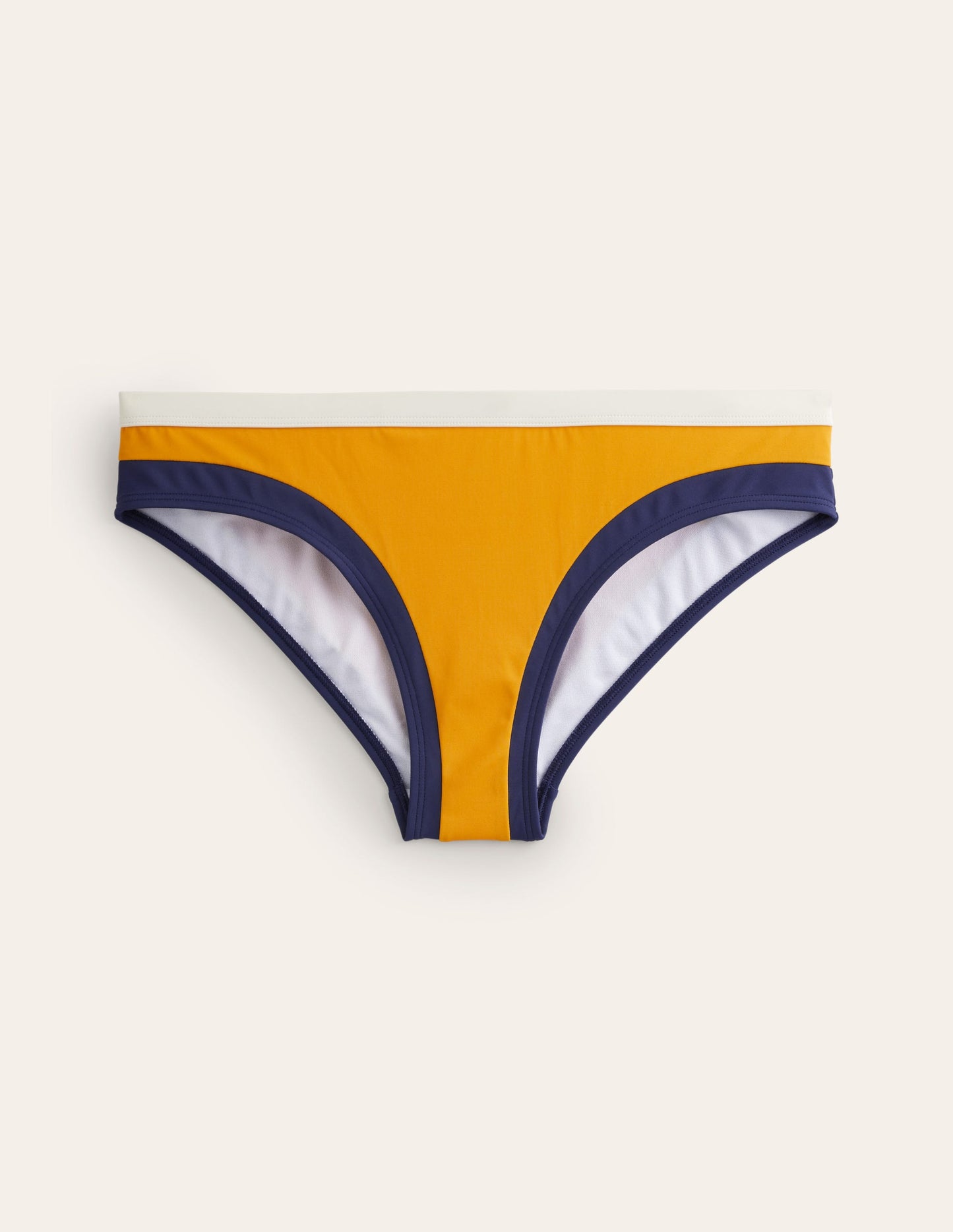 Santorini Bikinihose-Safrangelb Blockfarben