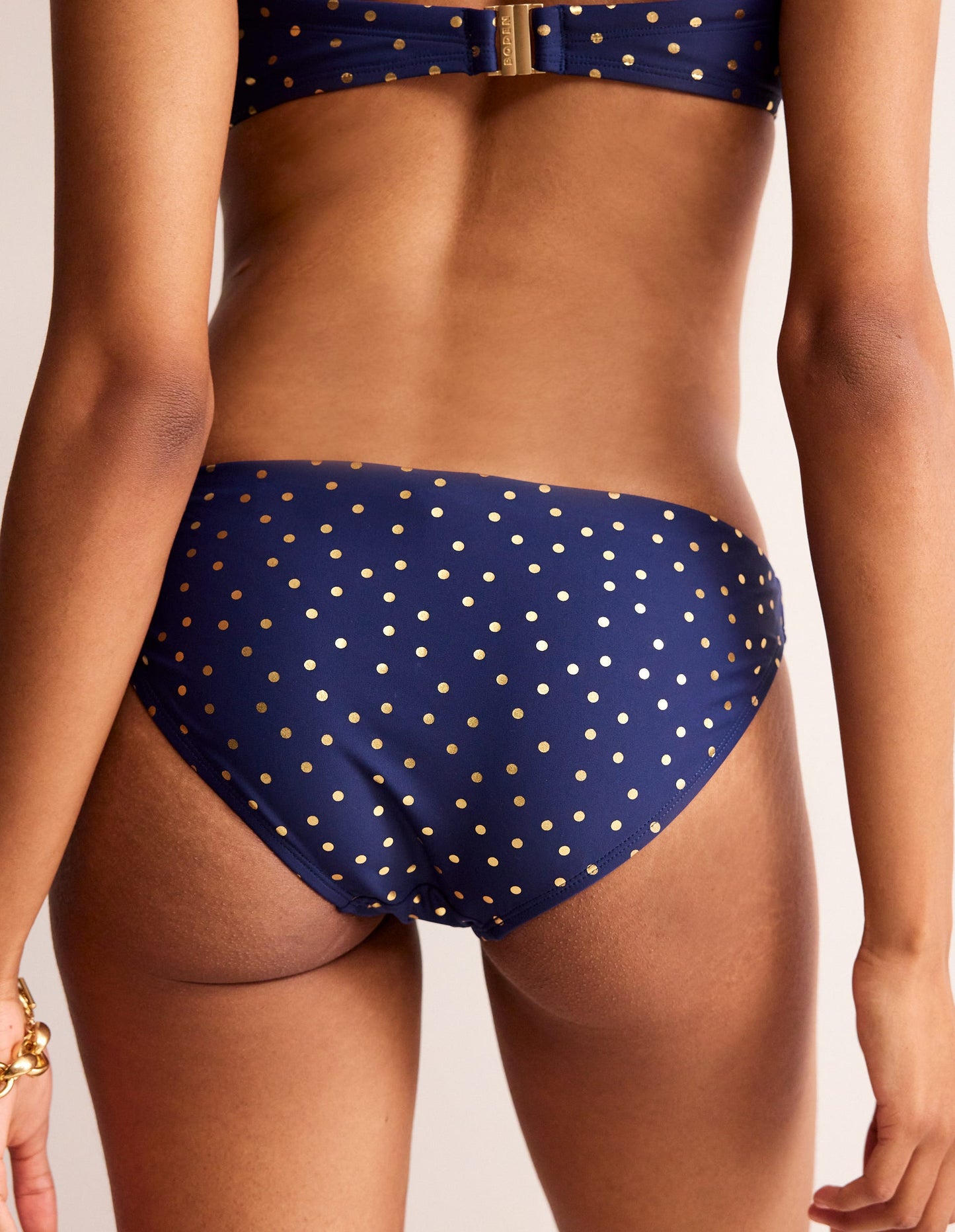 Klassische Bikinihose-Marineblau Folien-Punkte