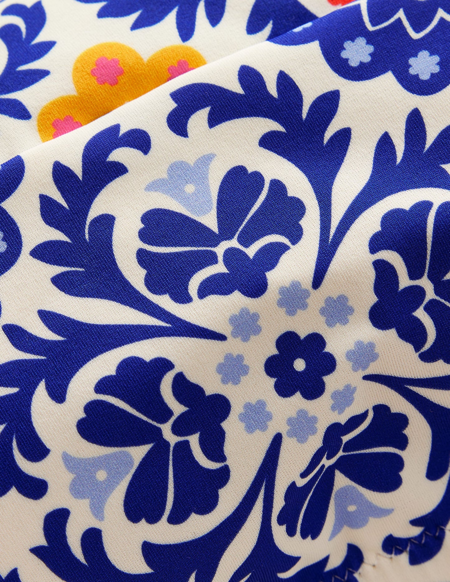 Bikinioberteil mit quadratischem Ausschnitt-Surf the Web, Mosaik Blüte