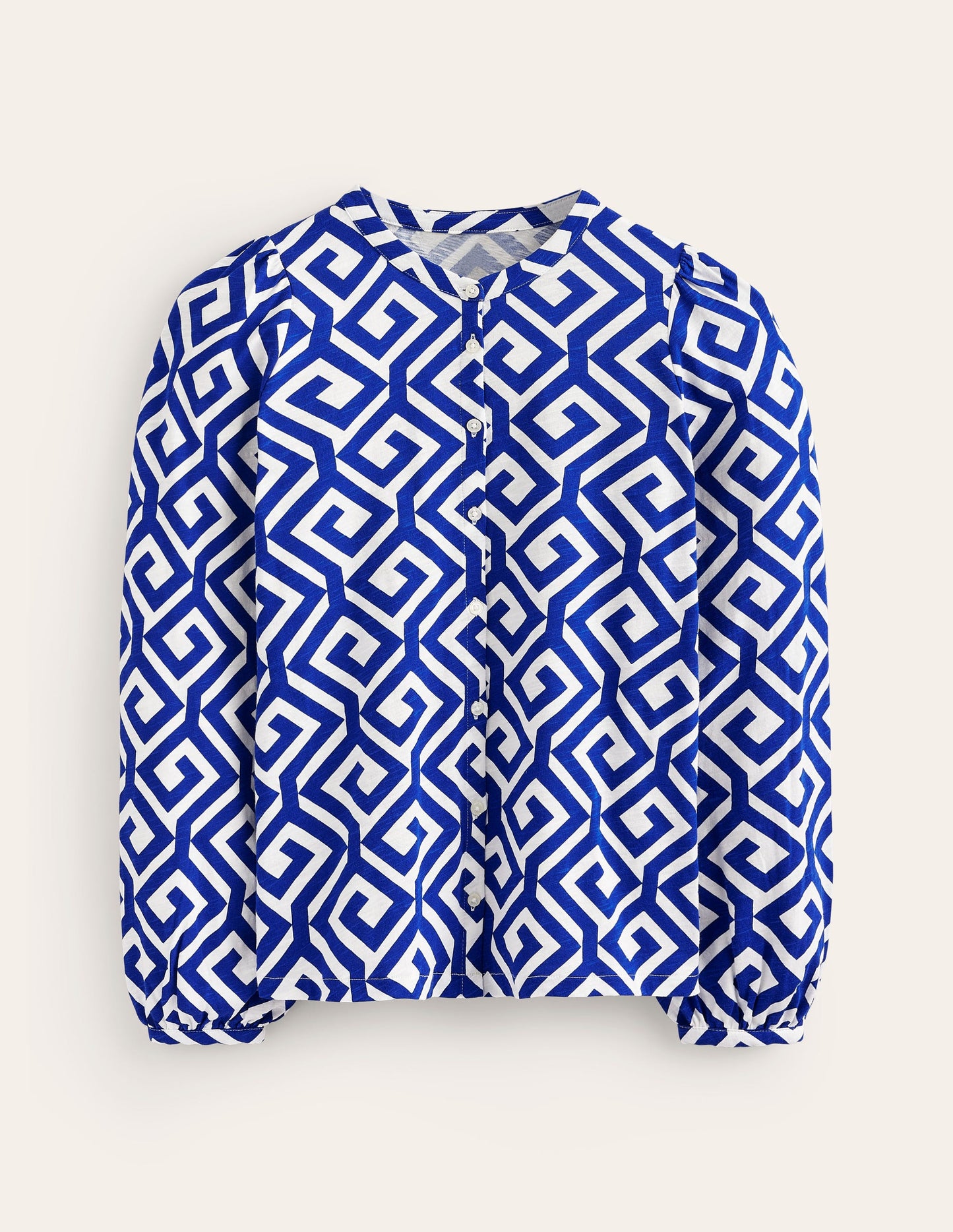 Chemise Marina en jersey-Bleu connecté, labyrinthe