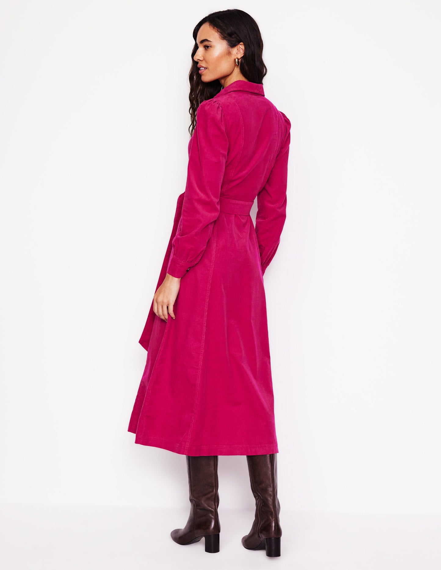 Robe-chemise midi Aubrey en velours côtelé-Arctic Constellation