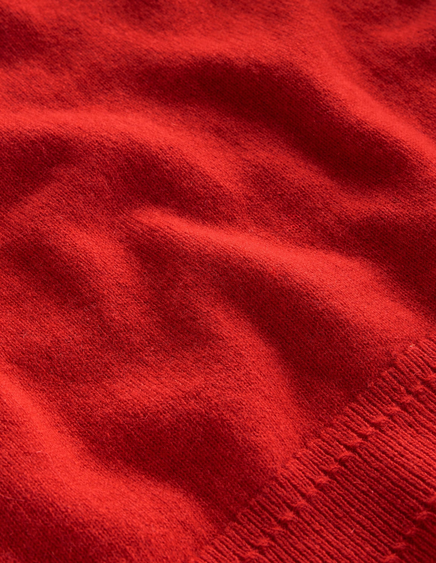 Eva Kaschmirpullover mit V-Ausschnitt-Rouge-Rot