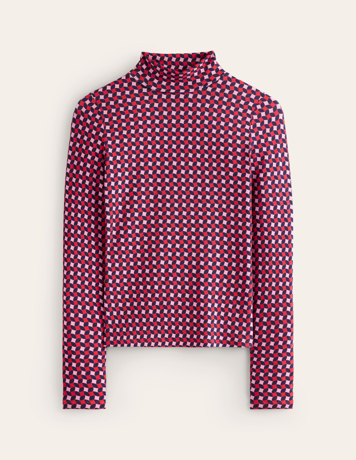 Polly Jersey-Oberteil-Rubin, Abstrakter Diamant