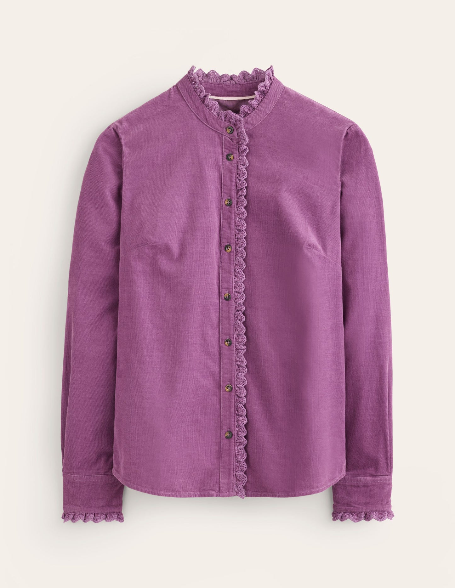Chemise Phoebe en velours côtelé-Violet mûrier sauvage