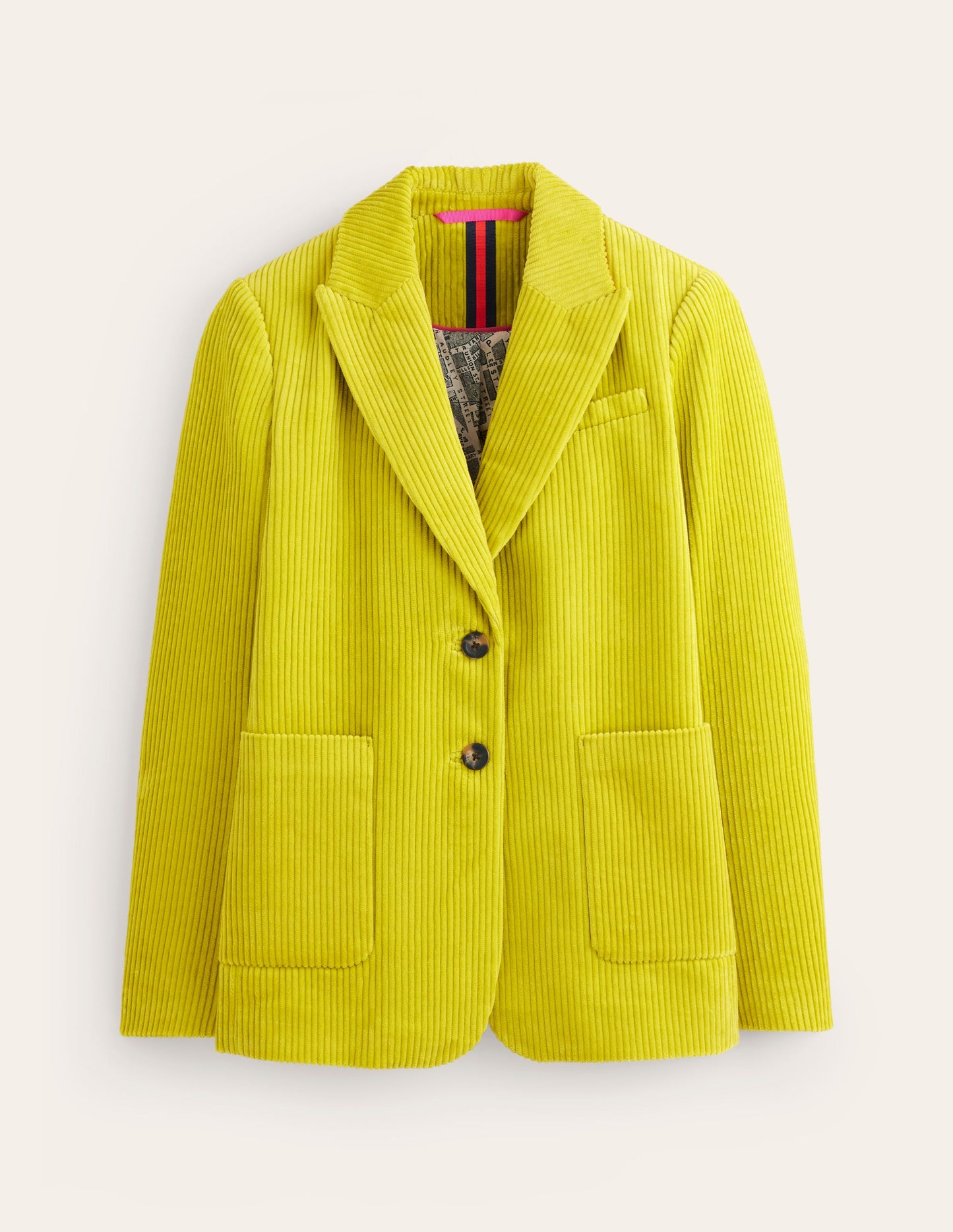 Blazer décontracté en velours côtelé-Kiwi