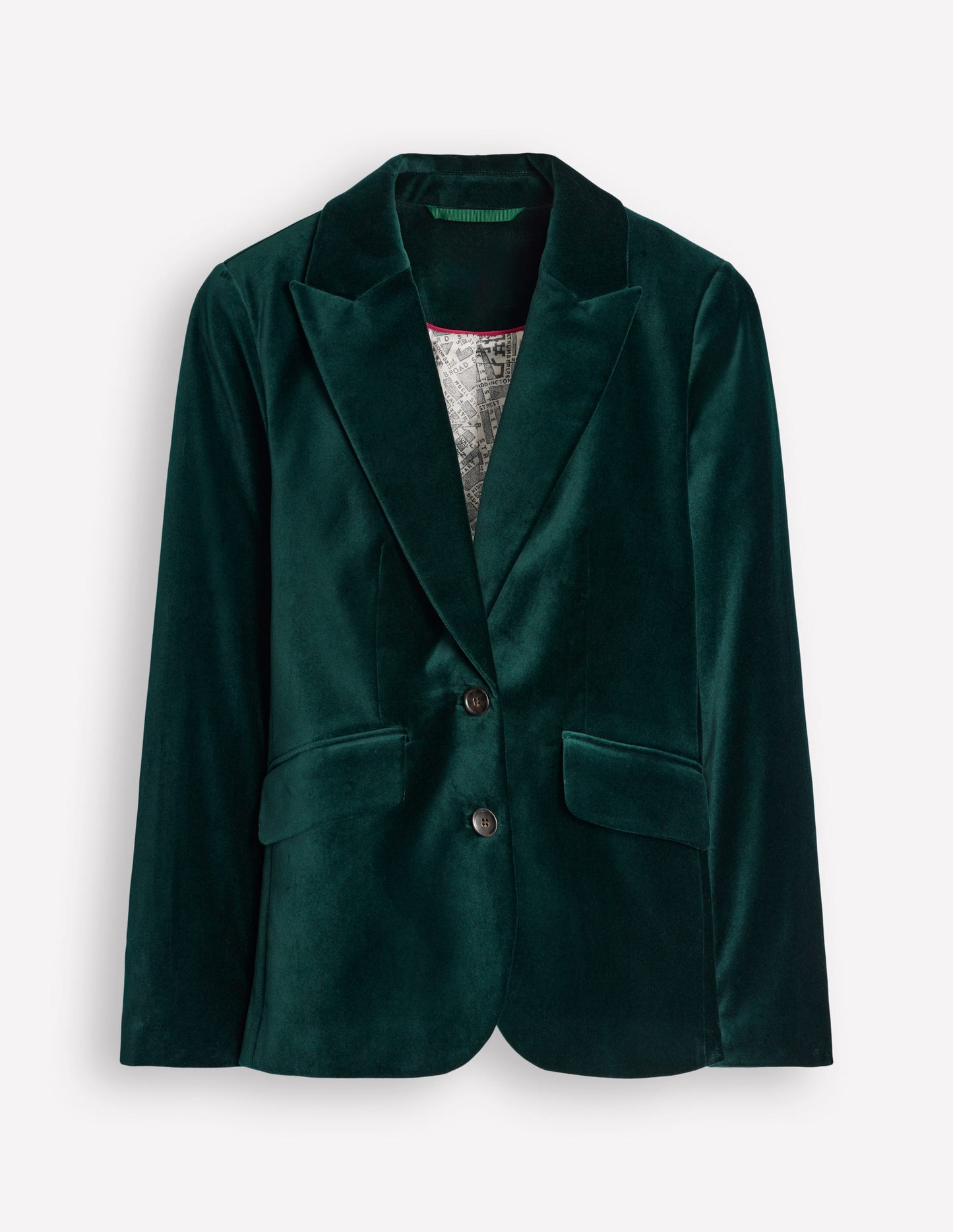 Marylebone Blazer aus Samt-Ponderosa Kiefer