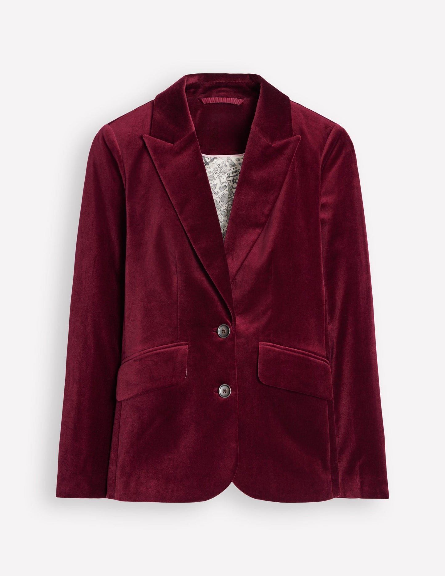 Blazer Marylebone en velours-Beatnik Red/Dark Burgundy