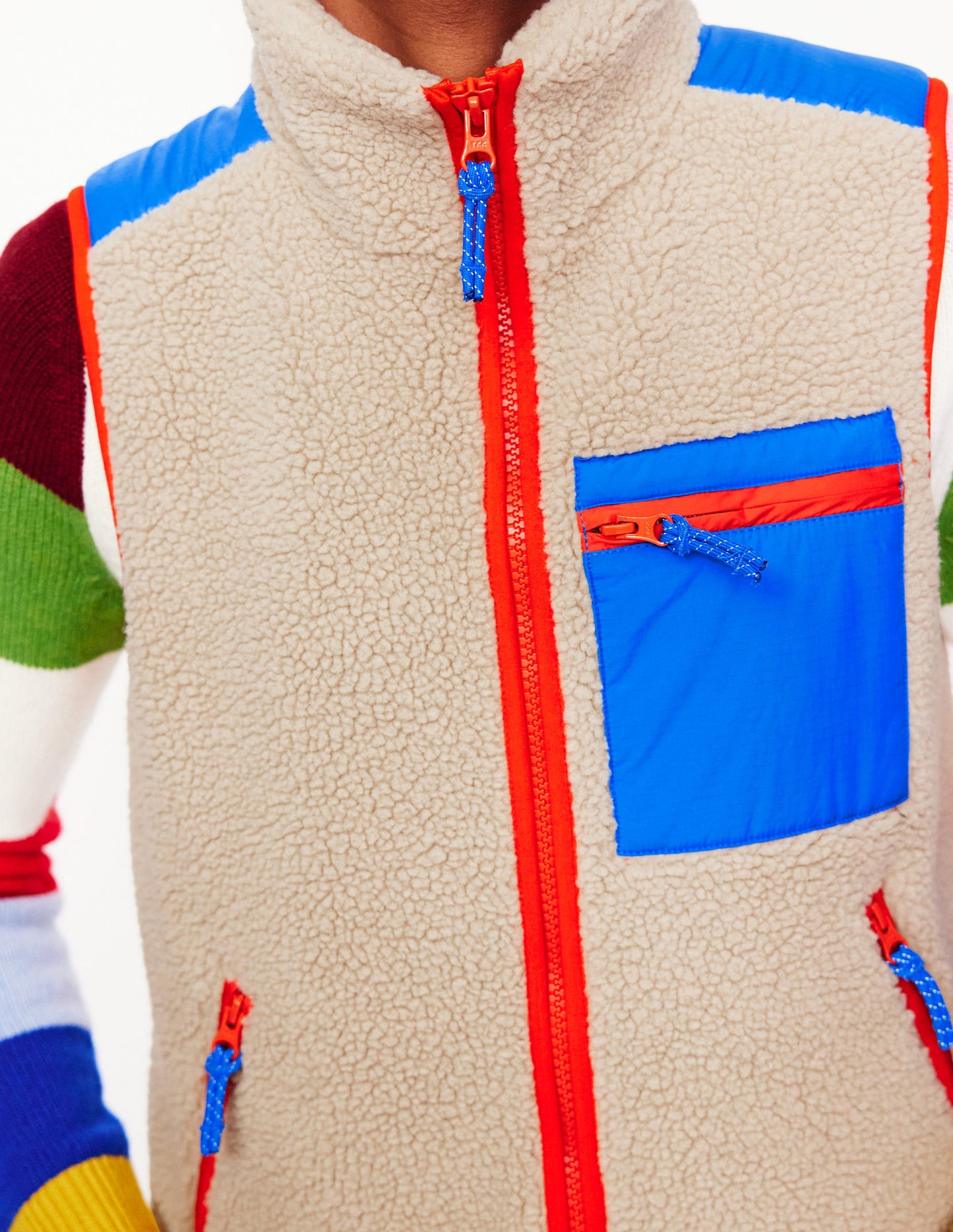 Veste sans manches Truro en borg-Couleur neutre