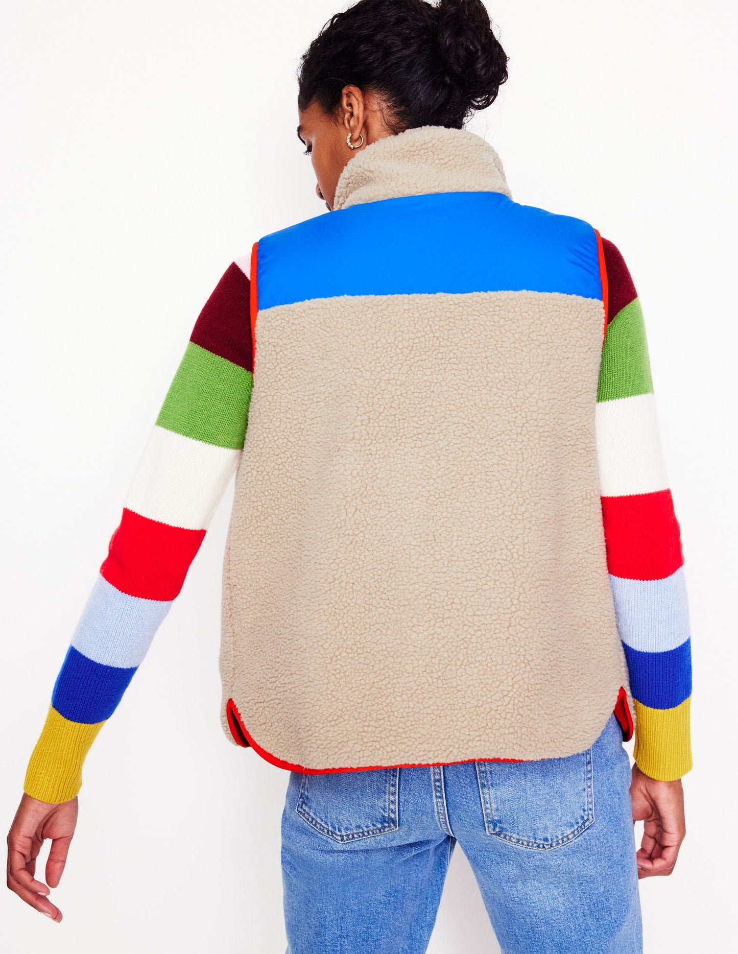 Veste sans manches Truro en borg-Couleur neutre