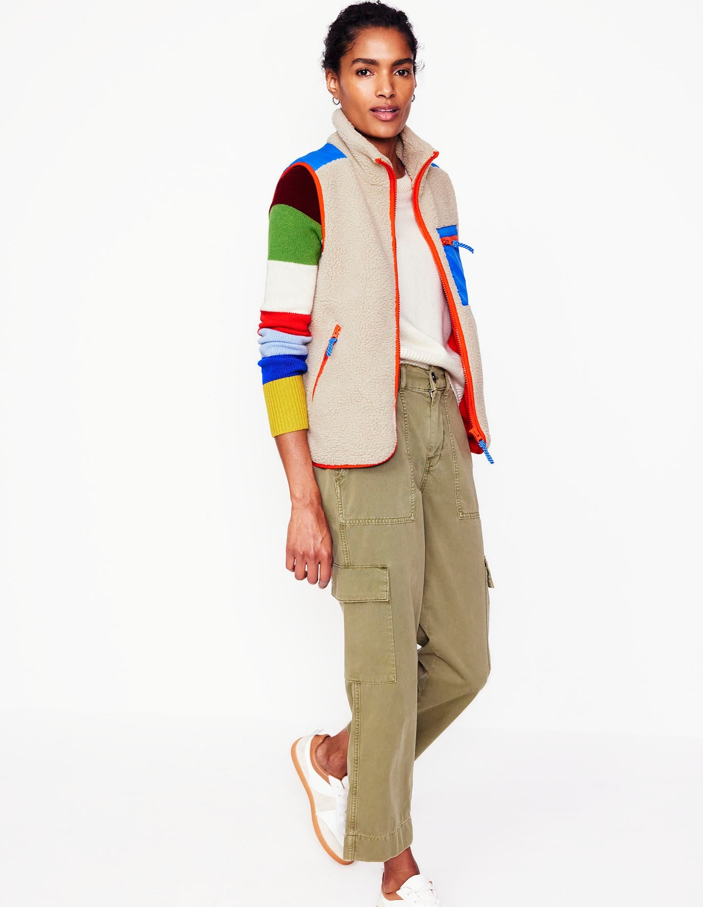 Veste sans manches Truro en borg-Couleur neutre