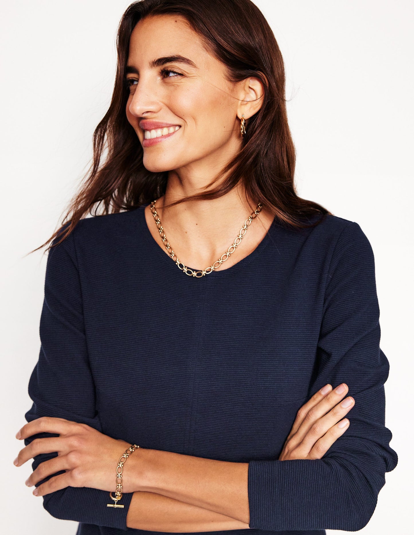Robe Cornelia en ottoman-Bleu Marine