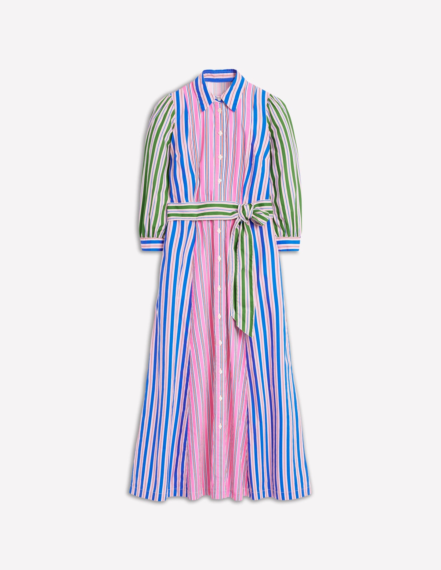 Robe-chemise Clara en coton-Rose, rayé rouge