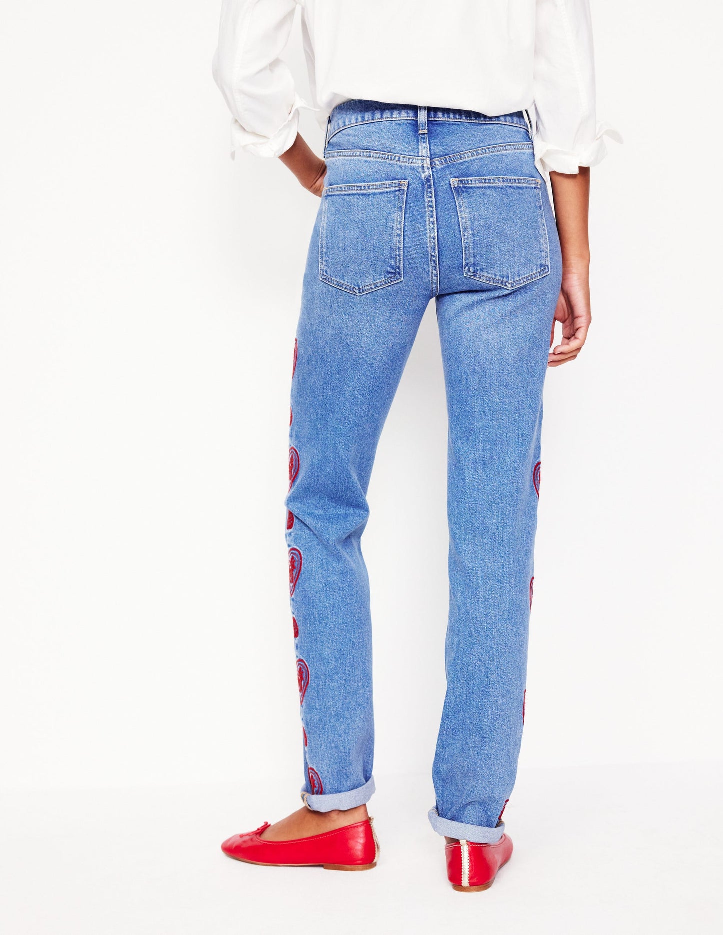 Girlfriend-Jeans-Herzstickerei