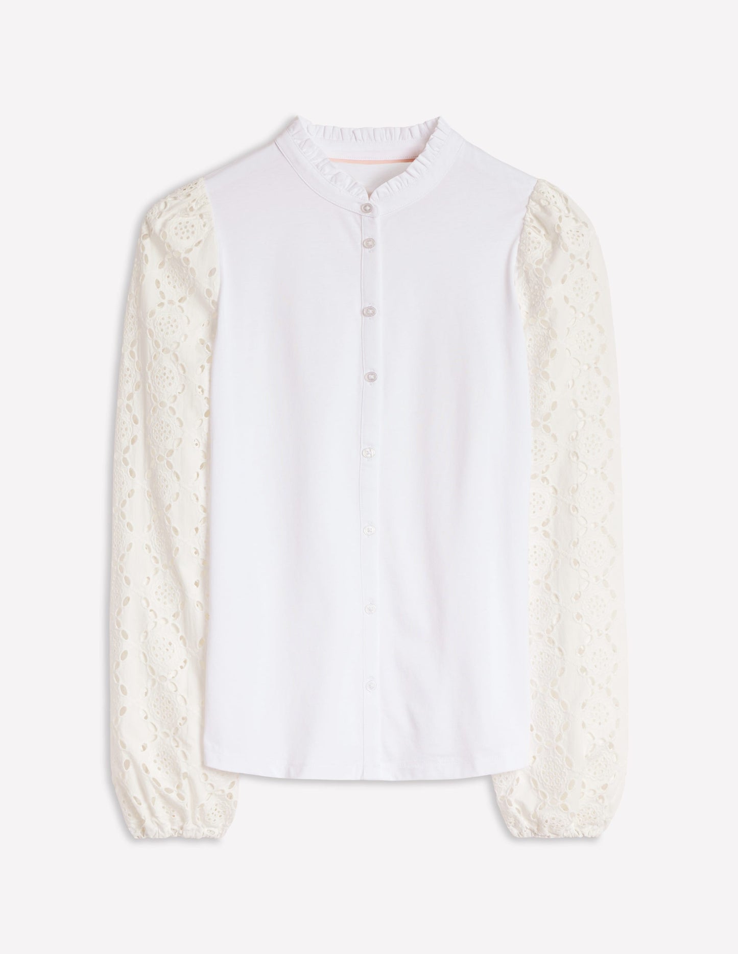 Eden Bluse mit Lochstickerei-Weiß