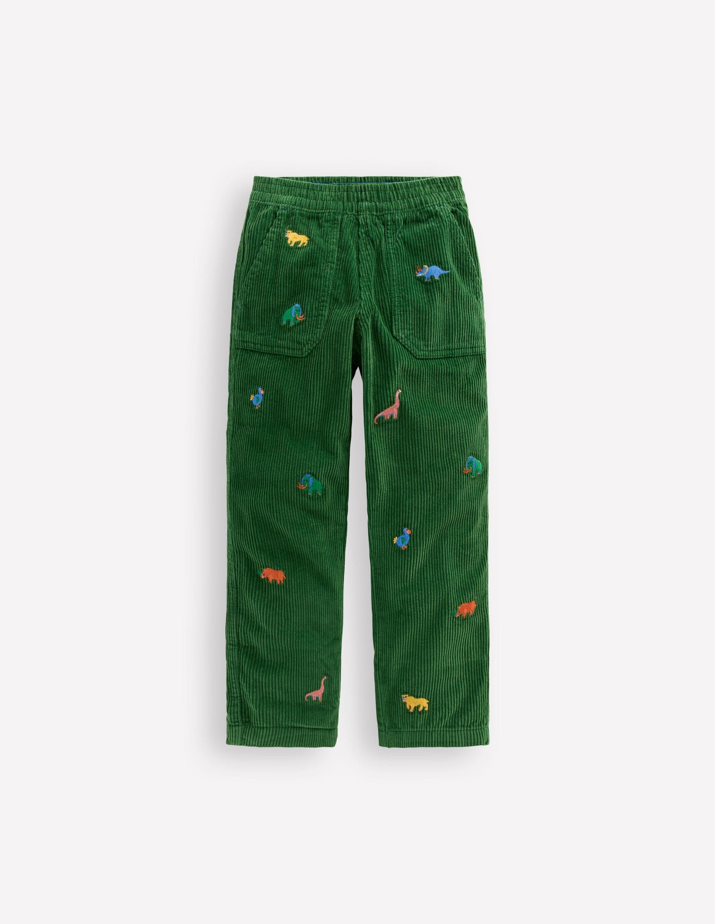 Cordhose zum Hineinschlüpfen-Prähistorische Tiere Stickerei
