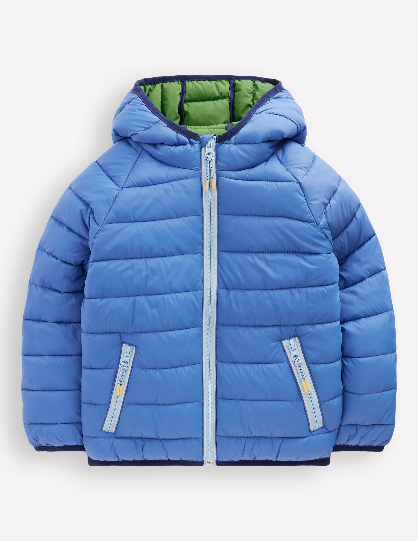 Bequem verstaubare, wattierte Jacke-Flussblau
