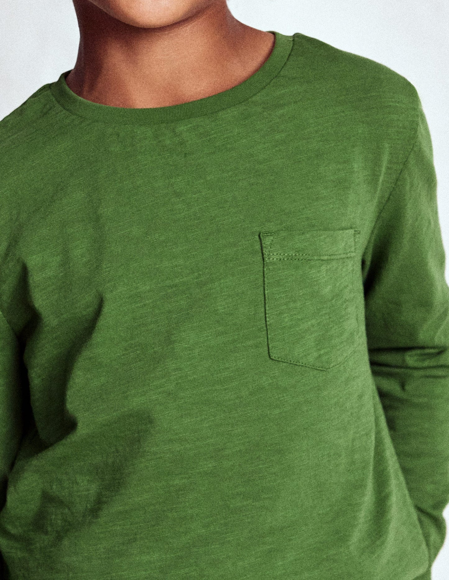 Langärmliges T-Shirt für den Alltag-Brokkoligrün
