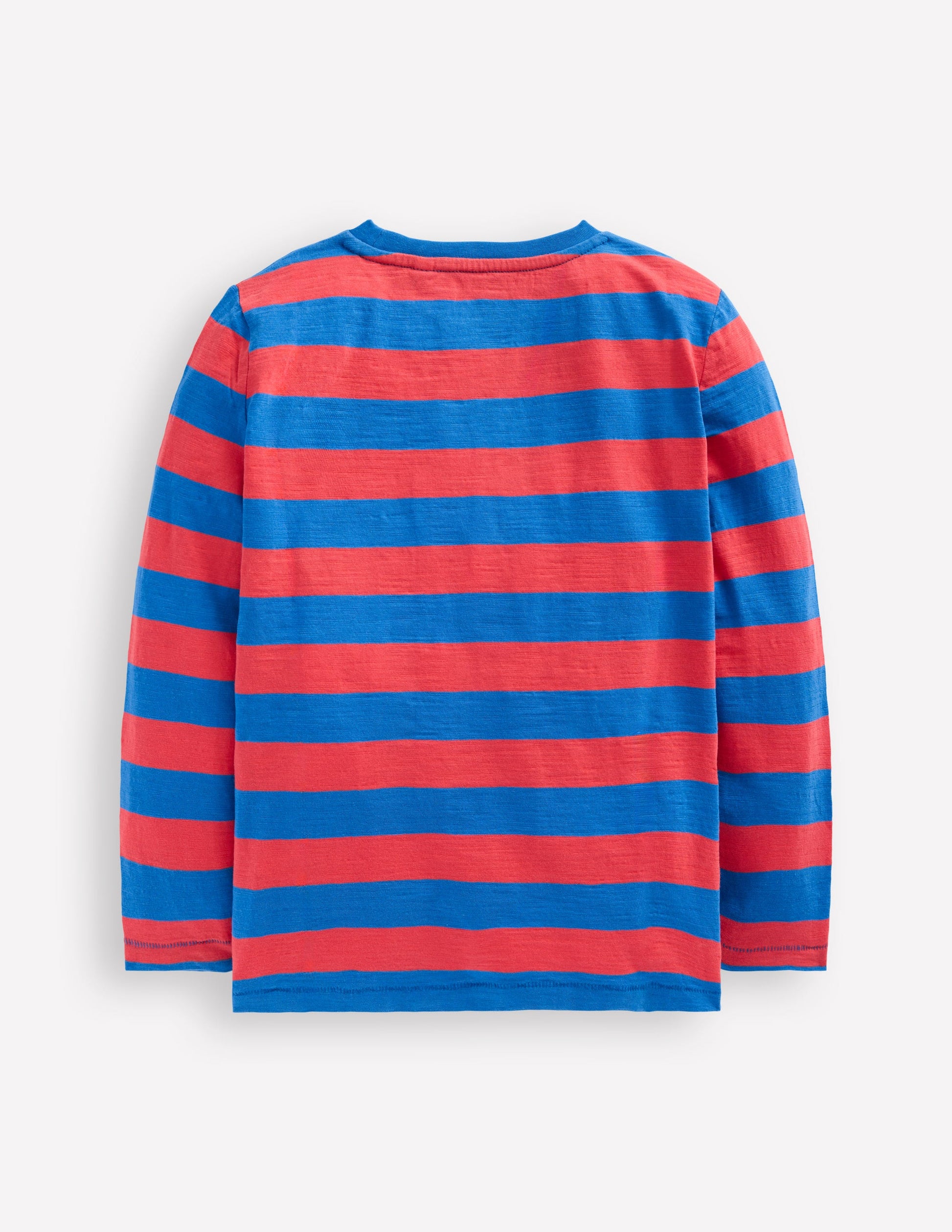 Langärmliges T-Shirt für den Alltag-Eisvogelblau/Marmeladenrot-5