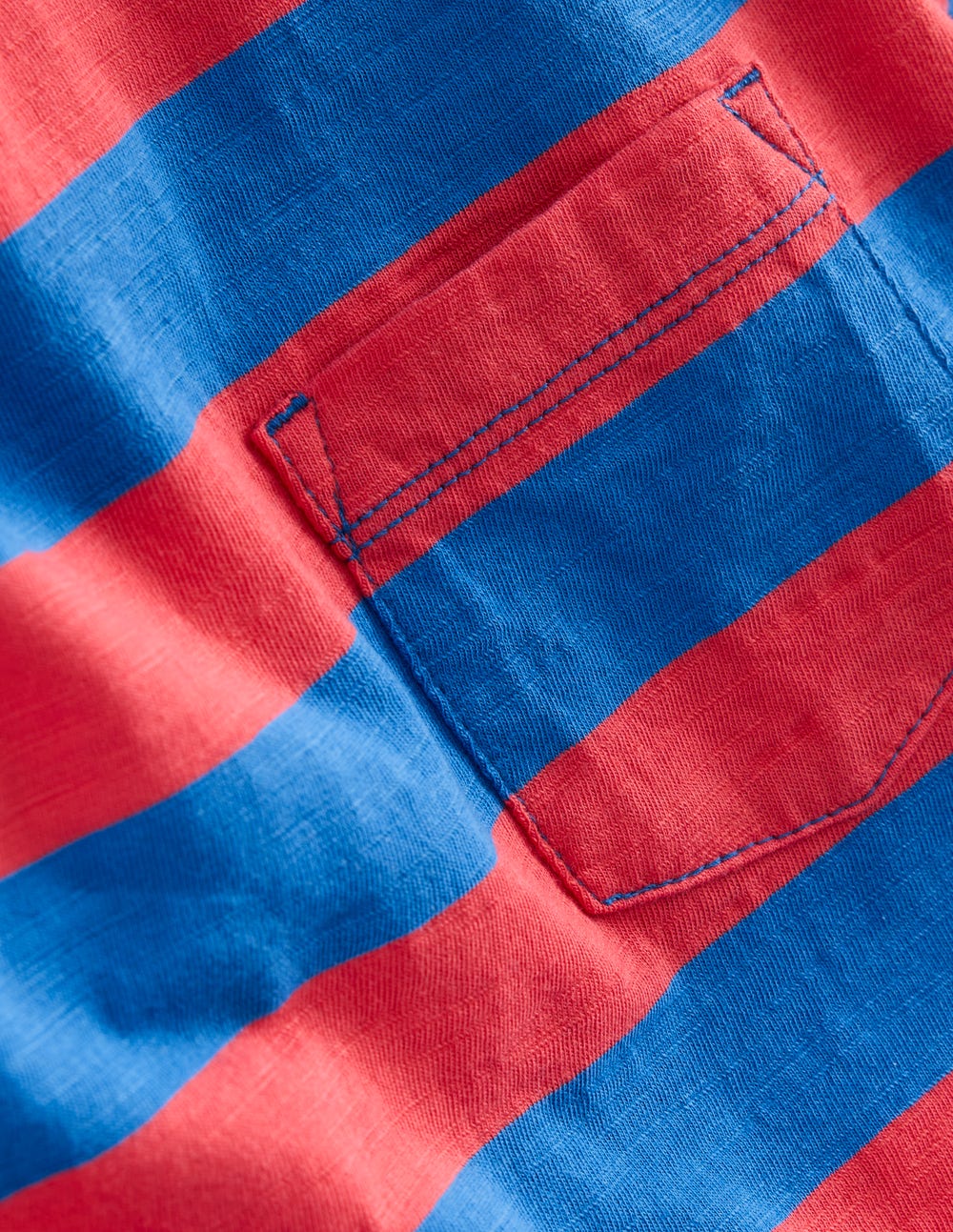 Langärmliges T-Shirt für den Alltag-Eisvogelblau/Marmeladenrot-6