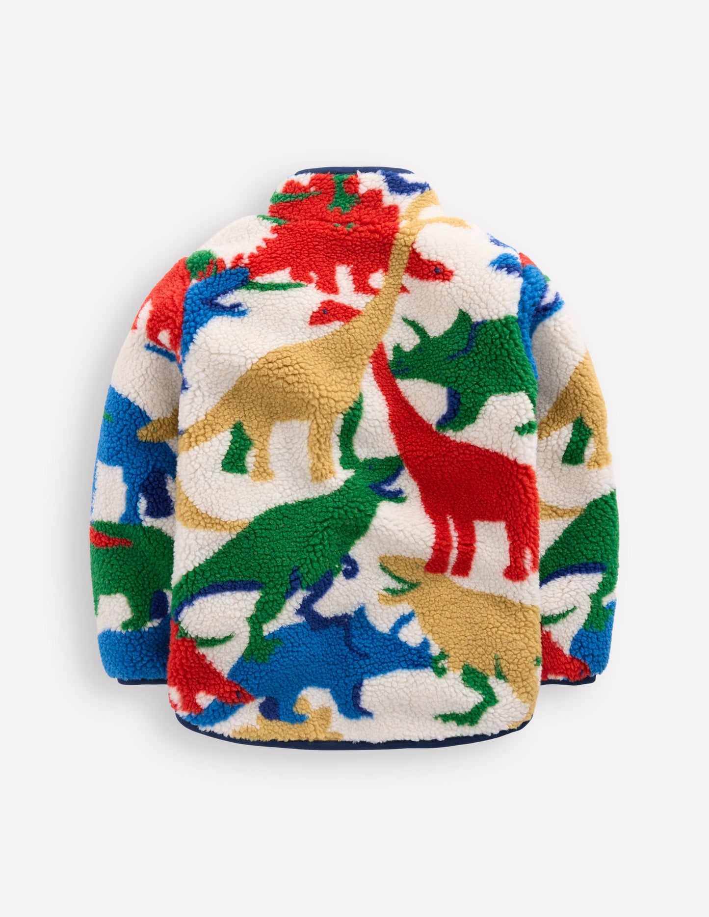 Kuschelige Teddyfell-Jacke-Bunt Dinos