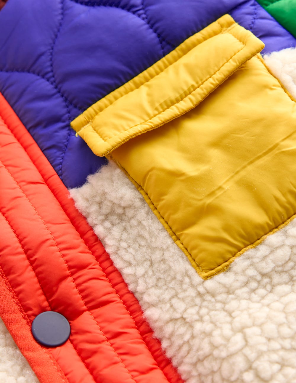 Steppjacke mit Teddyfell-Natur, Borg