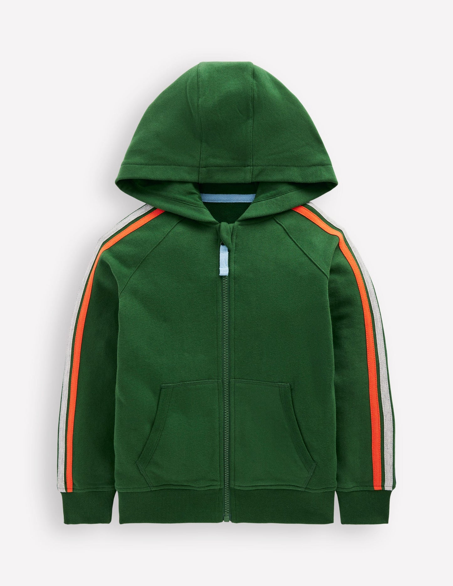 Regenbogen-Kapuzenjacke-Kieferngrün
