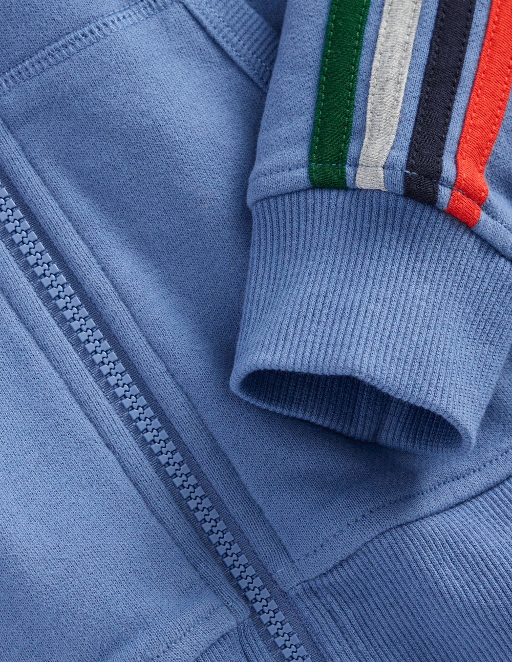 Regenbogen-Kapuzenjacke-Flussblau