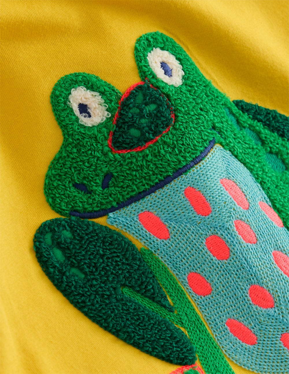 Bouclé-T-Shirt-Ananasgelb Frosch