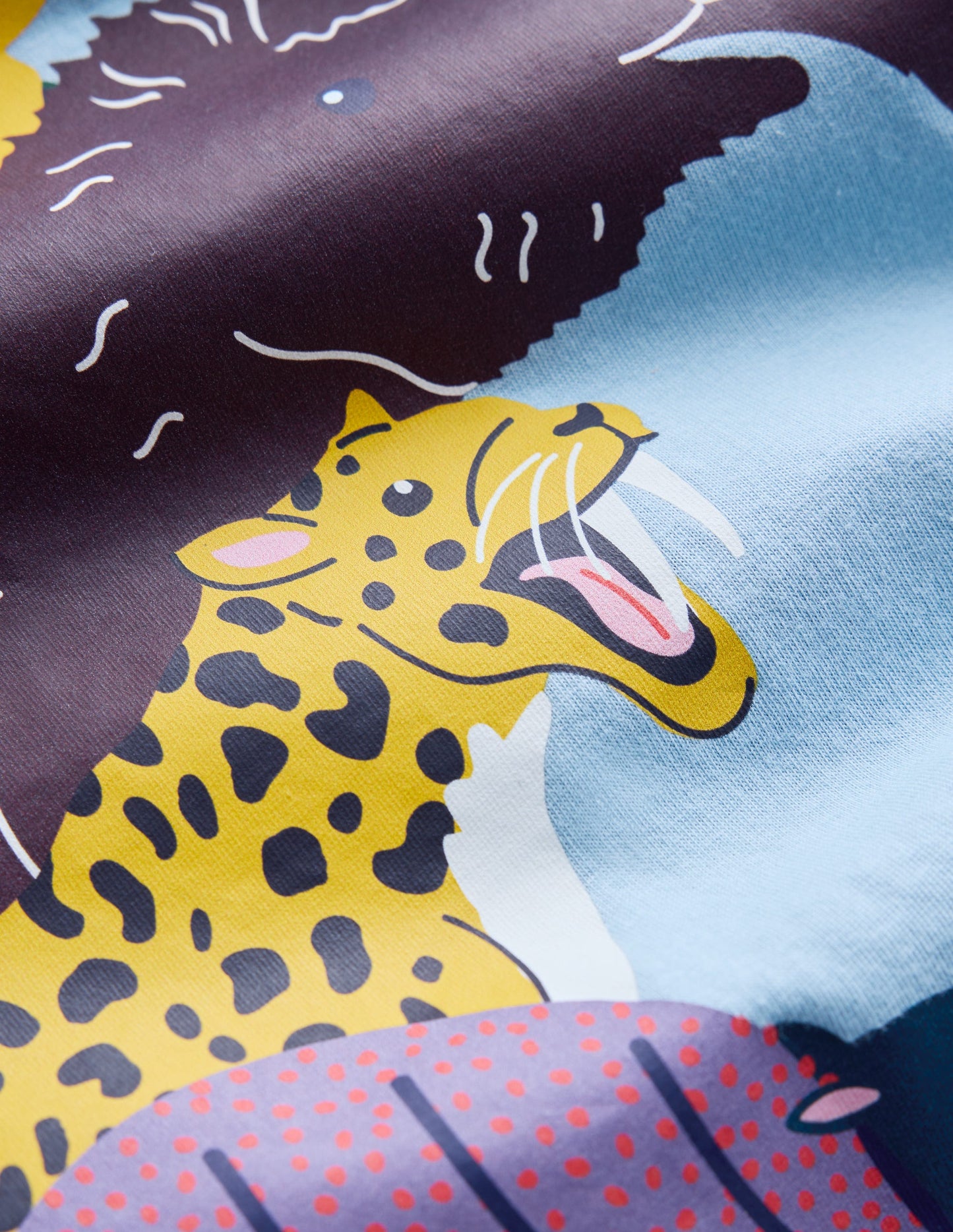 Langarmshirt mit Druck-Gletscherblau Prähistorisch